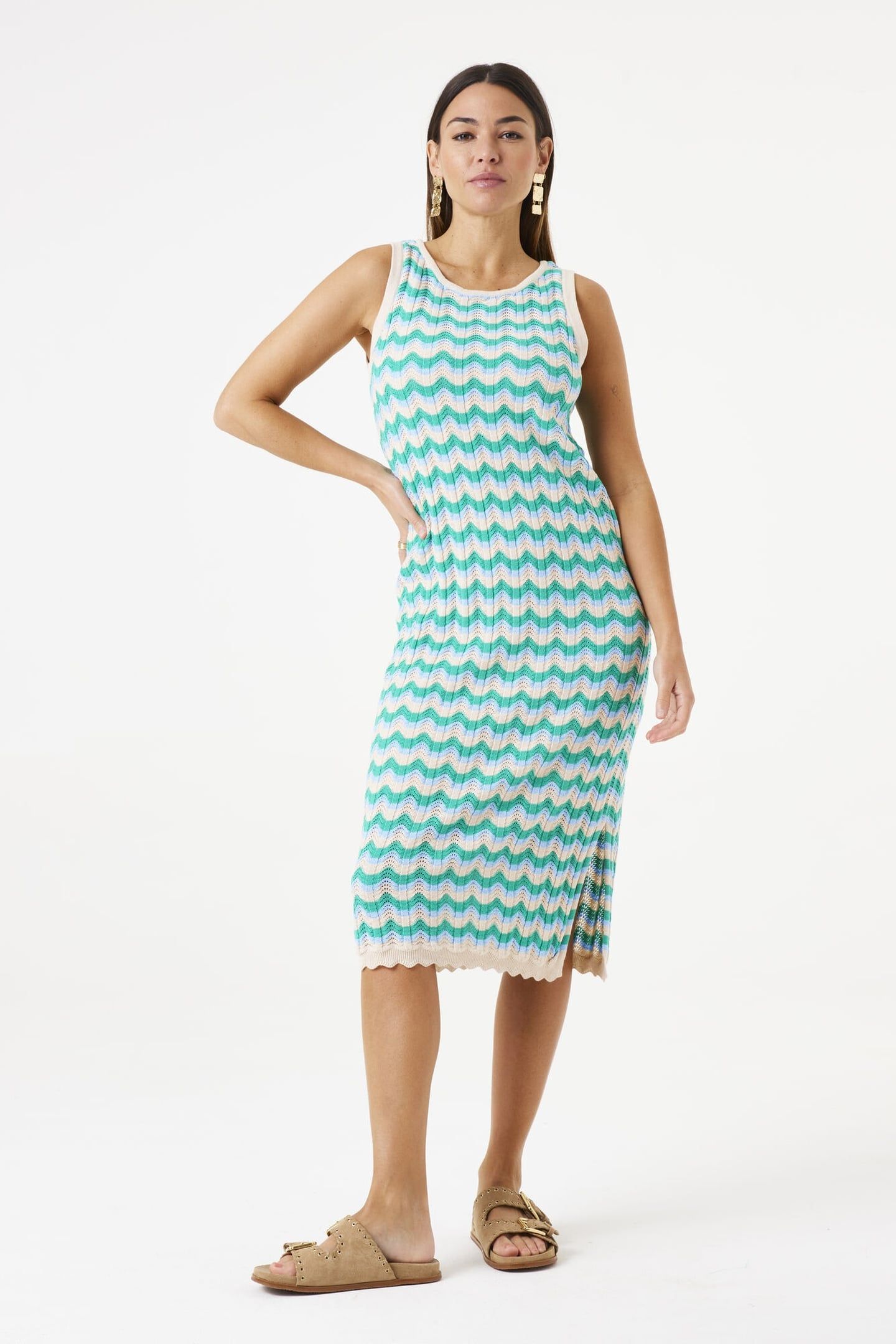 LADIES DRESS VIVID GREEN 2