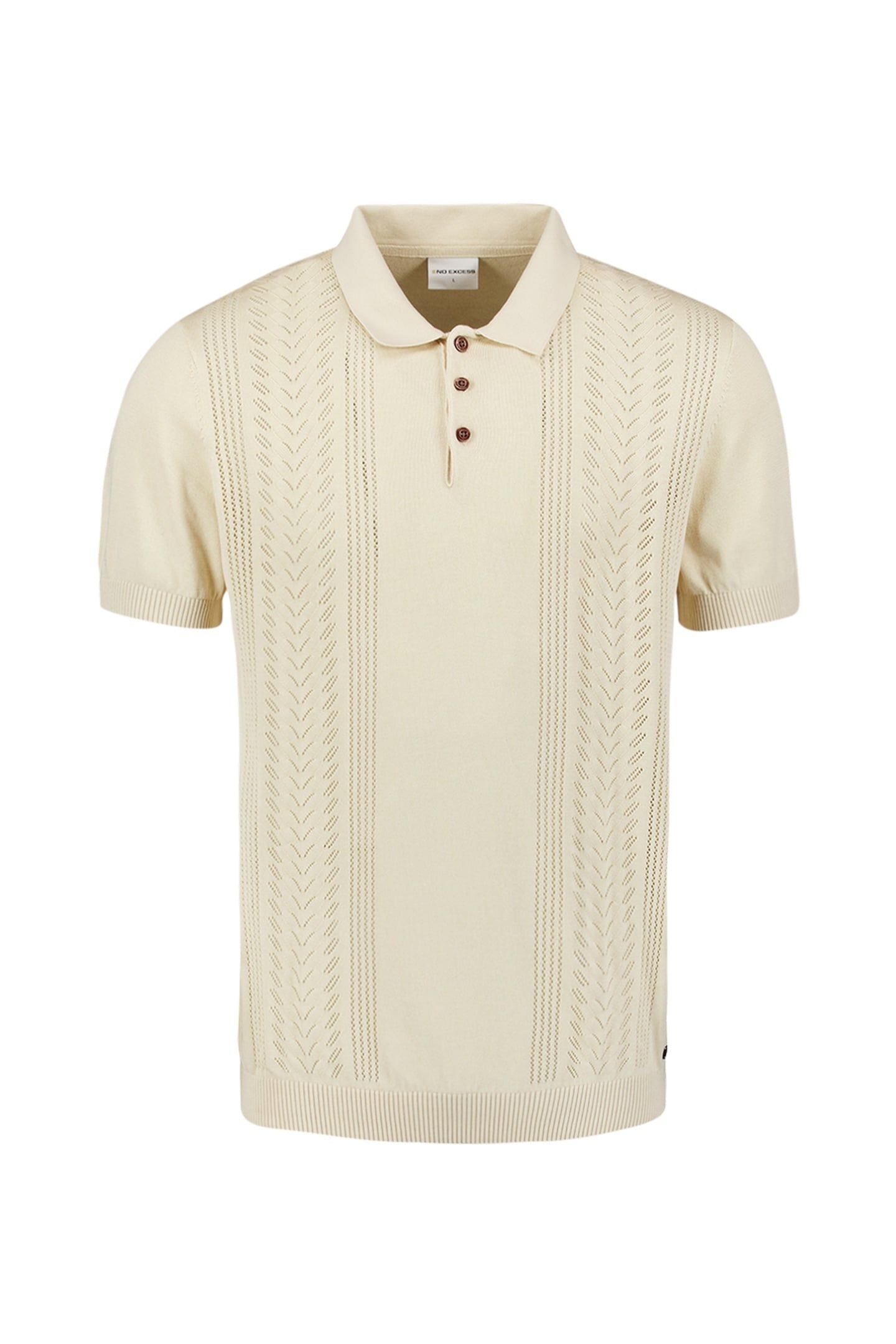 PULLOVER SHORT SLEEVE POLO SOLID PLACED JACQUARD SAND 4