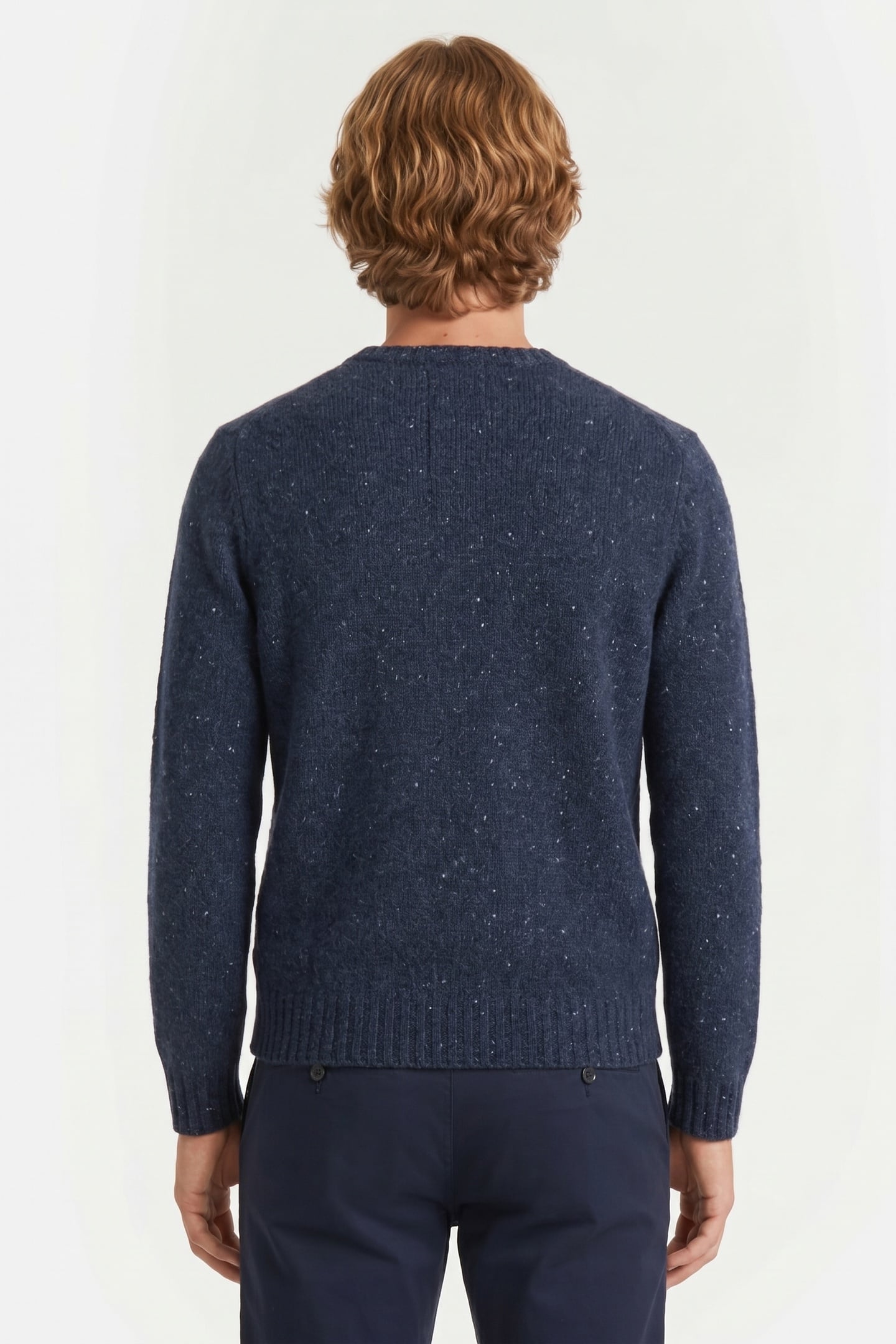WOOL CREWNECK SWEATER NAVY 2