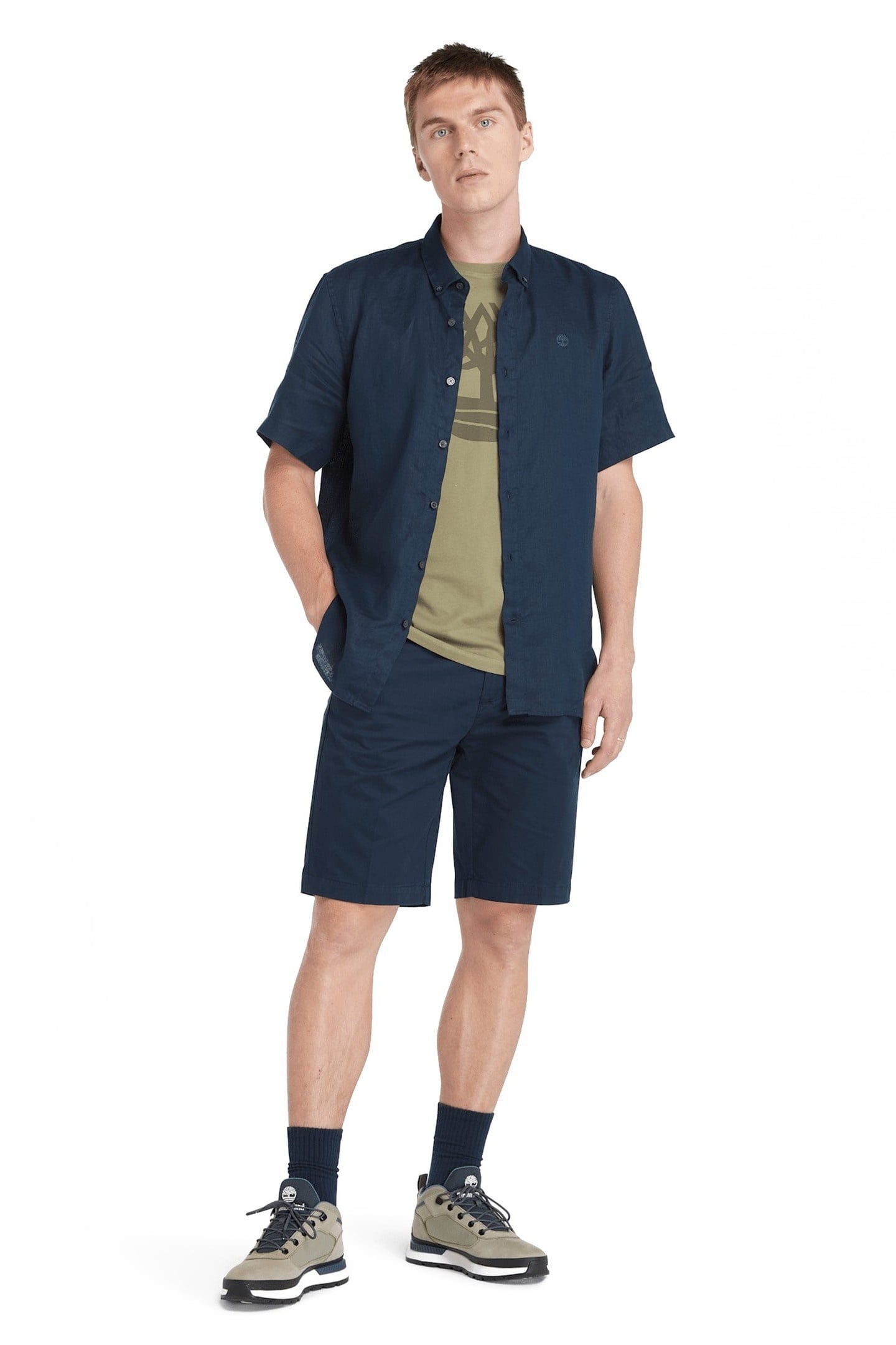 MILL BROOK LINEN SHORT SLEEVE SHIRT DARK SAPPHIRE 2