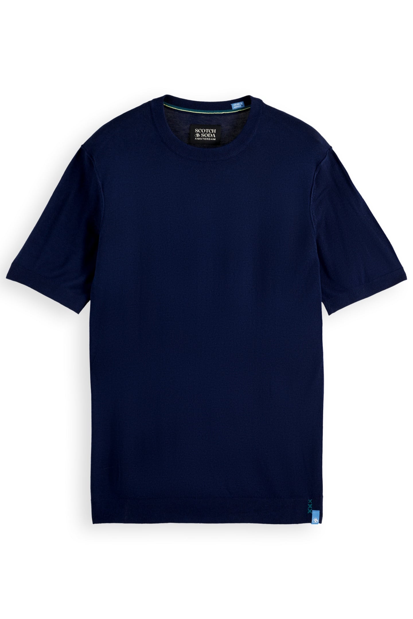 KNITTED REGULAR FIT T-SHIRT NAVY 1