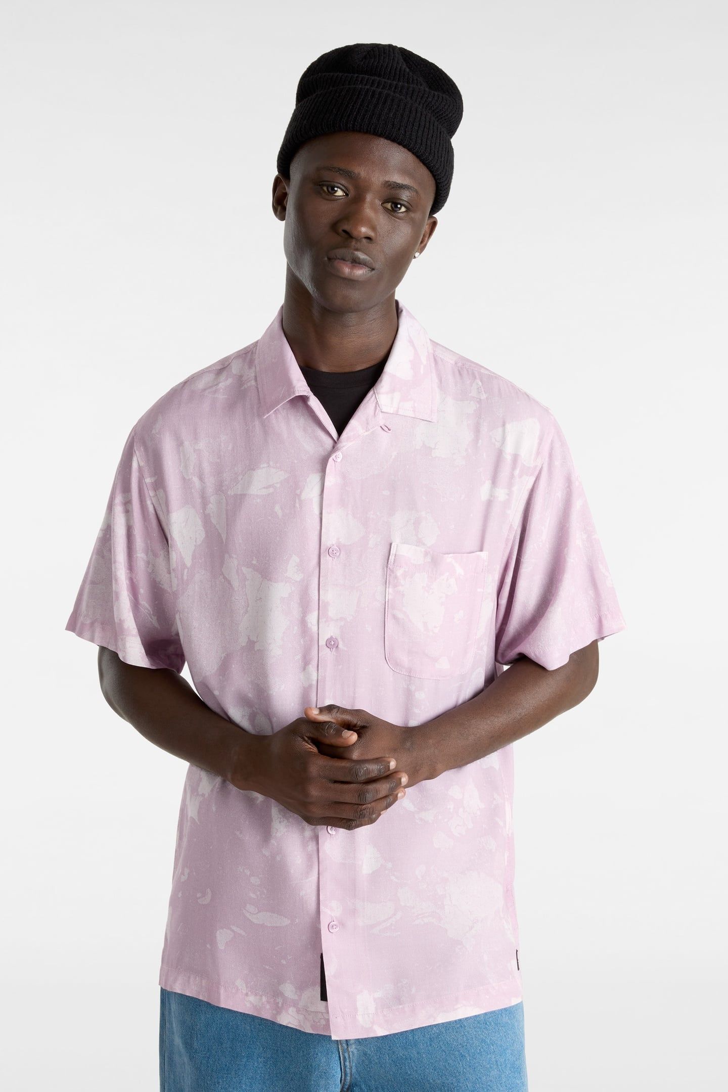 VANS CAMP LOOSE COLLAR SS WOVEN LAVENDER/MARSHMALLOW 1