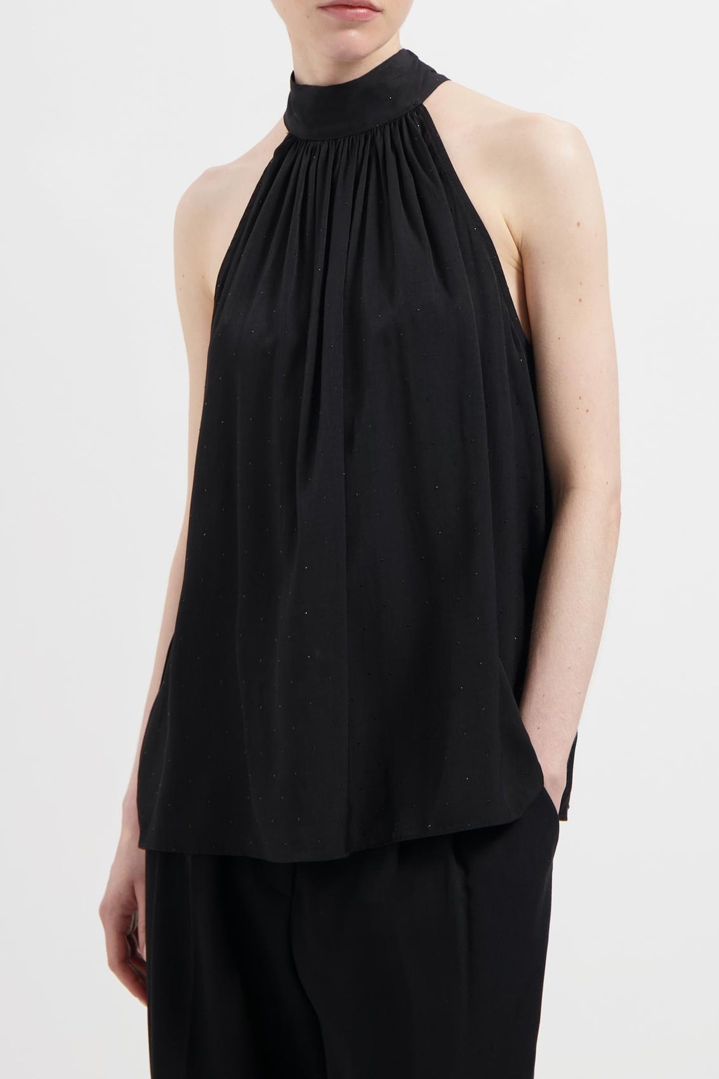 NOUS SOMMES LABELS – HAZEL HALTER TOP BLACK 1