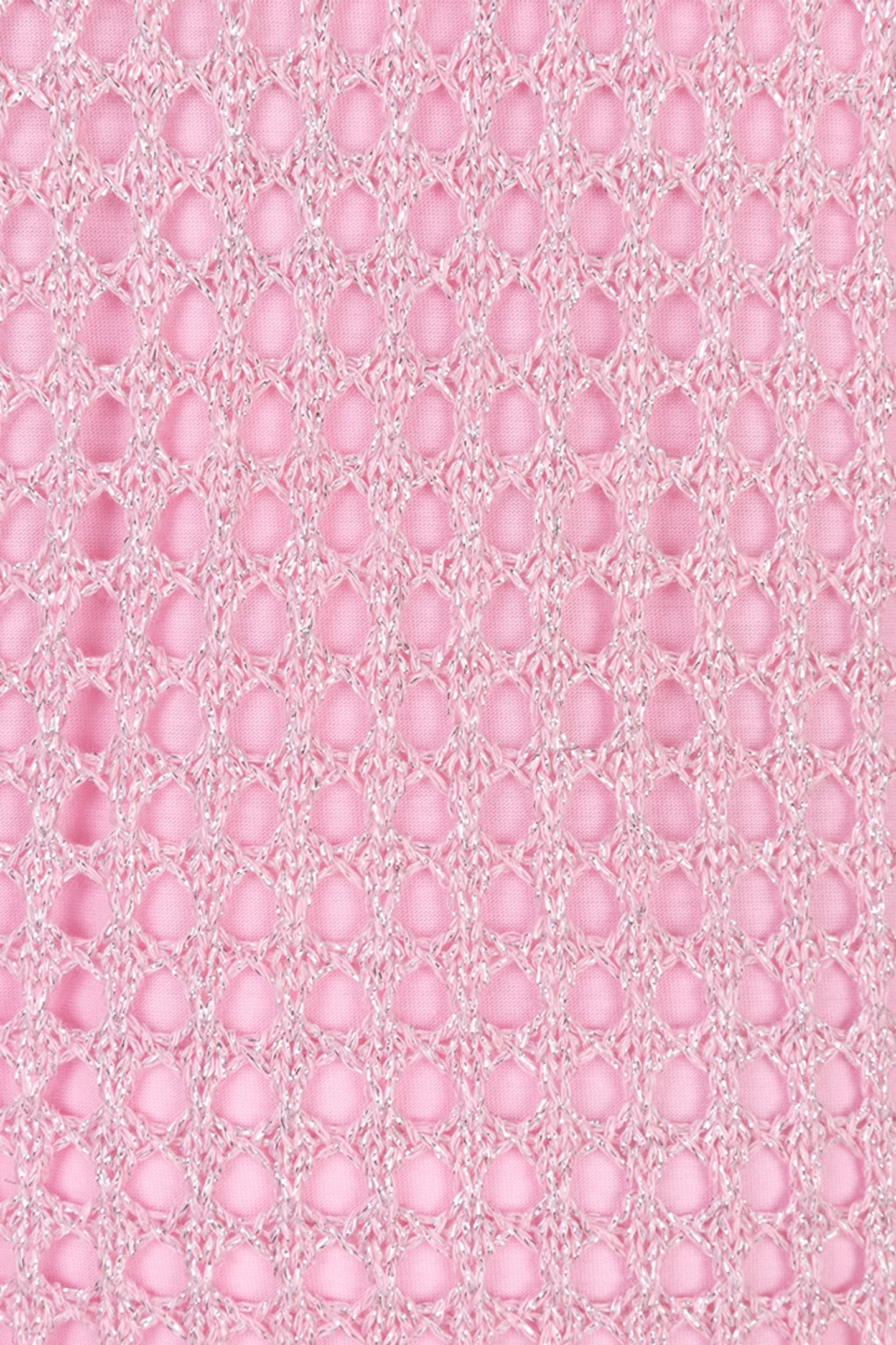 DRESS OPEN KNIT LUREX PASTEL PINK 7