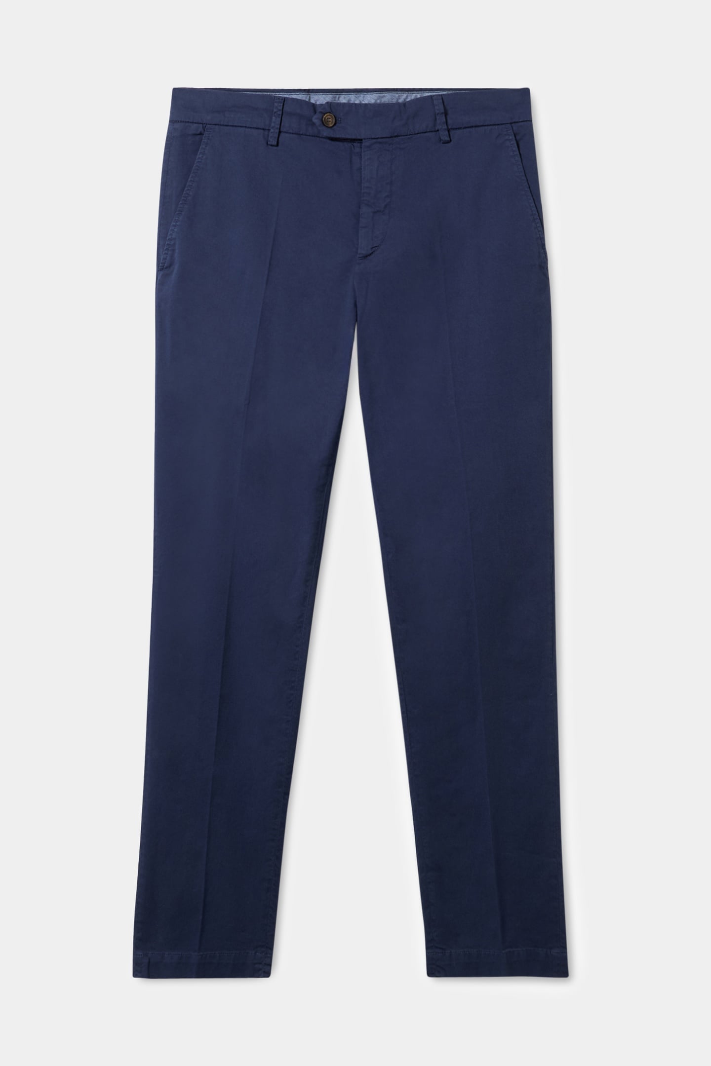 REGULAR FIT STRETCH COTTON GABARDINE CHINO BLUE 4
