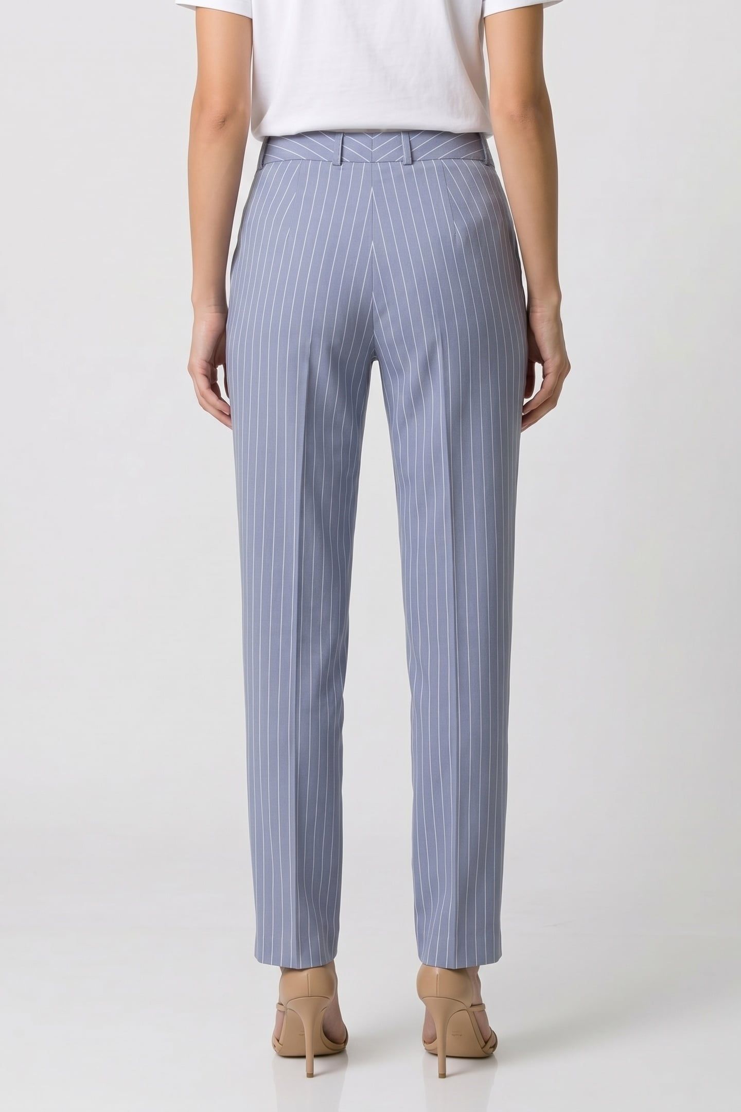 PINSTRIPE LINEN BLEND TROUSERS LIGHT BLUE 3