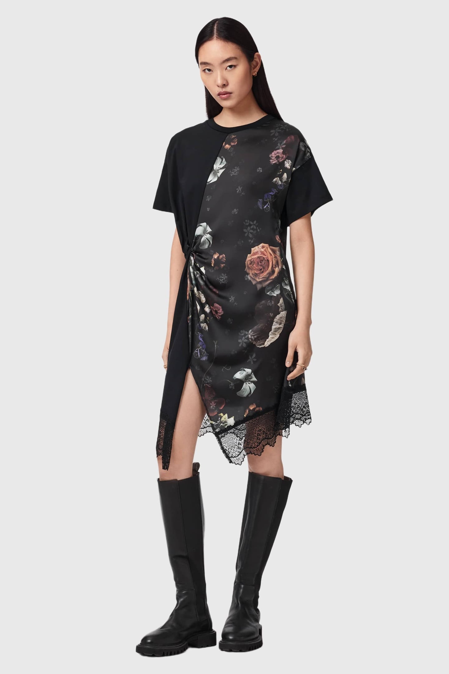 LANA LACE DRESS HAZE BLACK 2