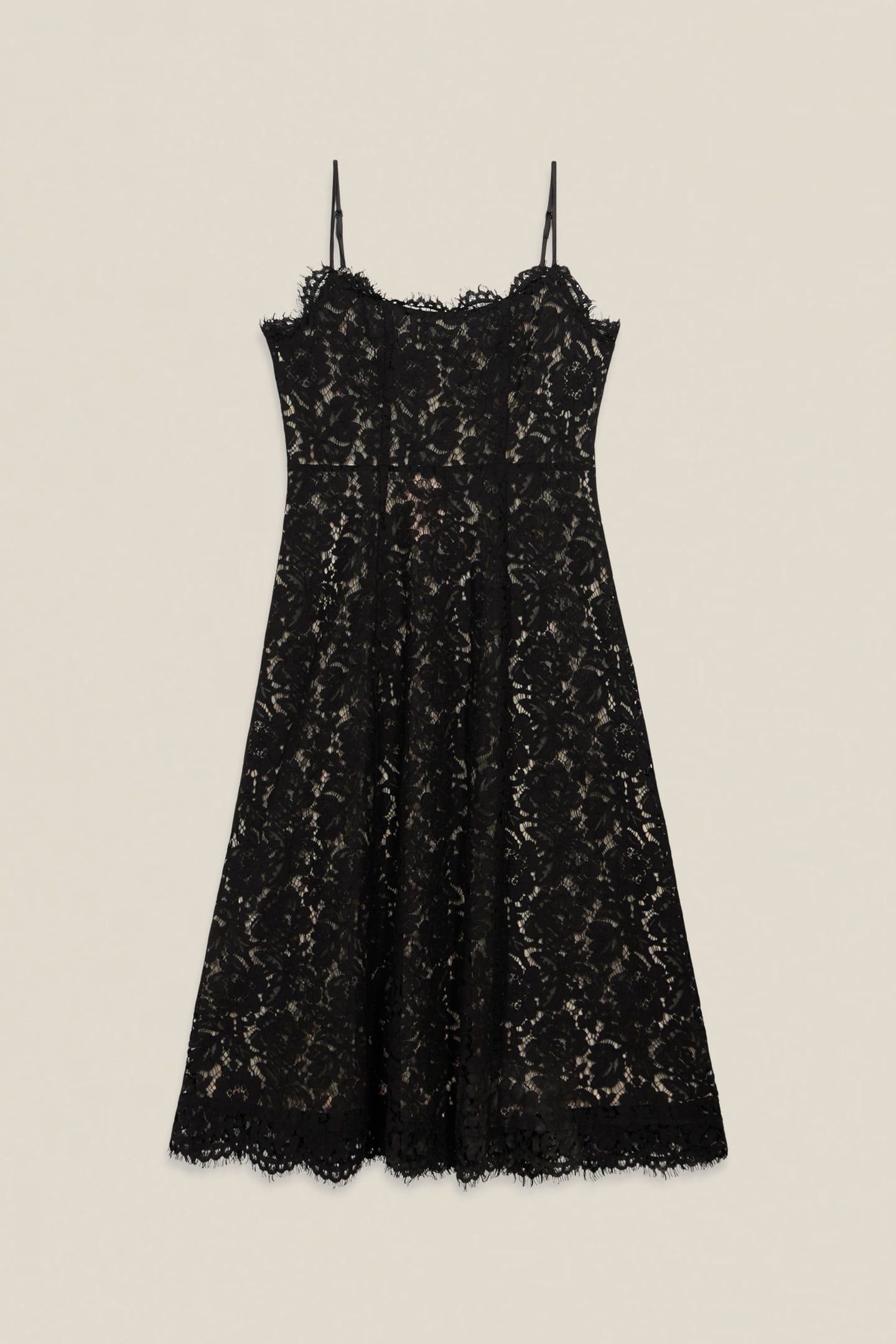 LACE MIDI DRESS BLACK 3