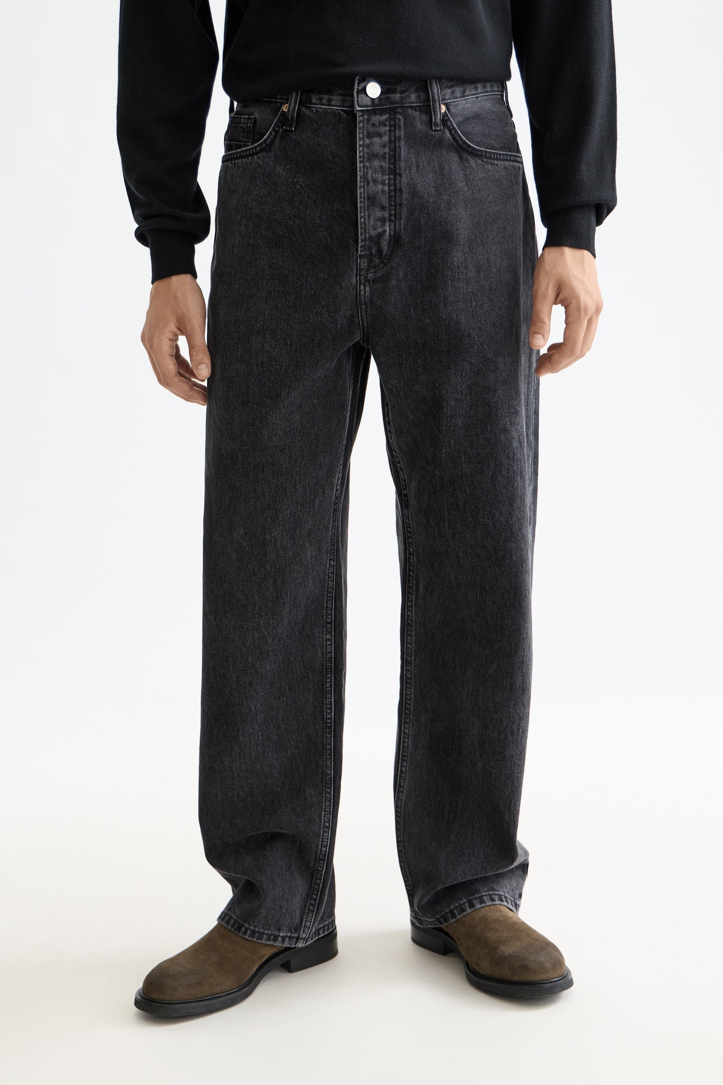 CORE THE PITCH LOOSE FIT JEANS — BLACK BUZZ BLACK BUZZ 5