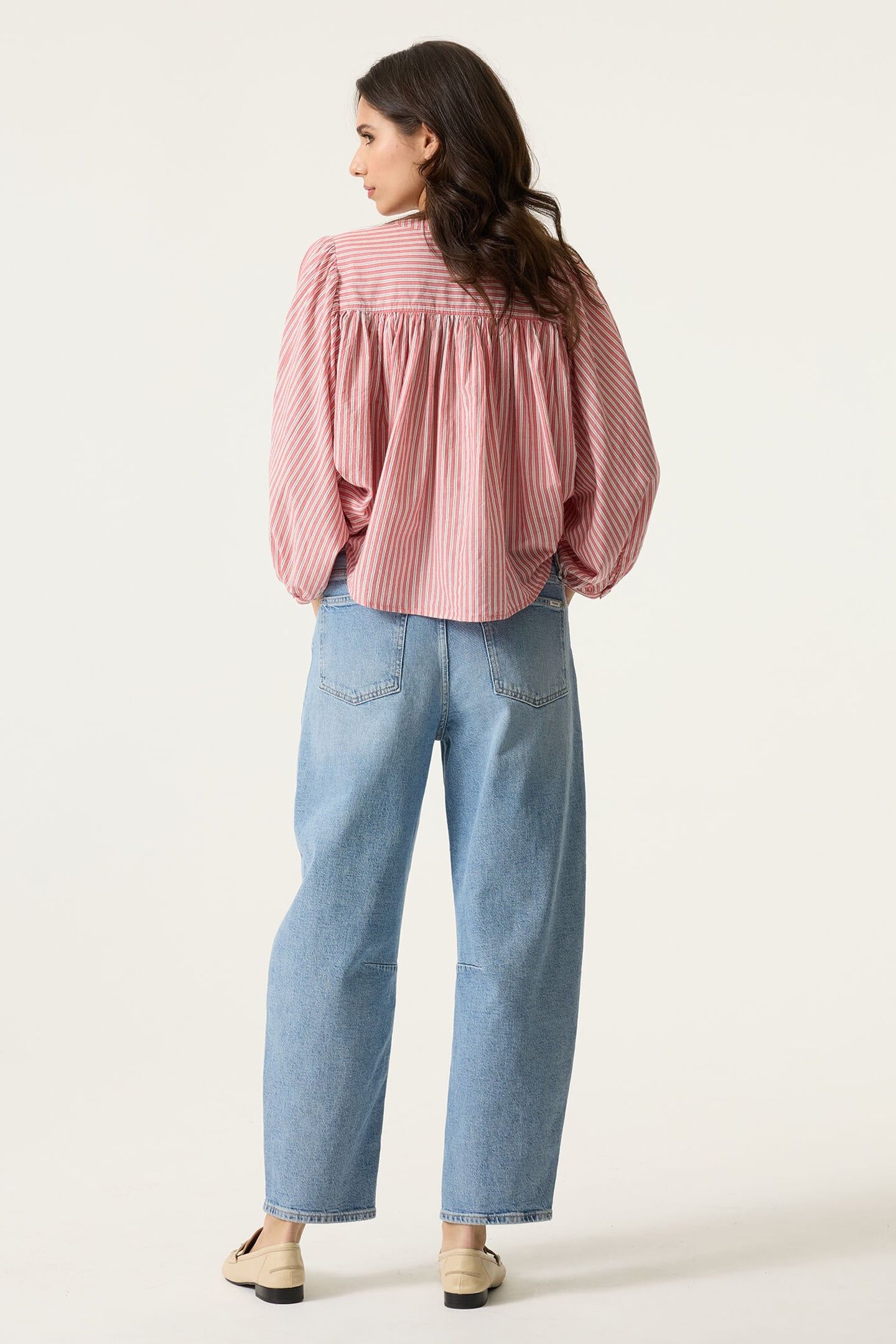 LADIES SHIRT LS DUSTY PINK 3