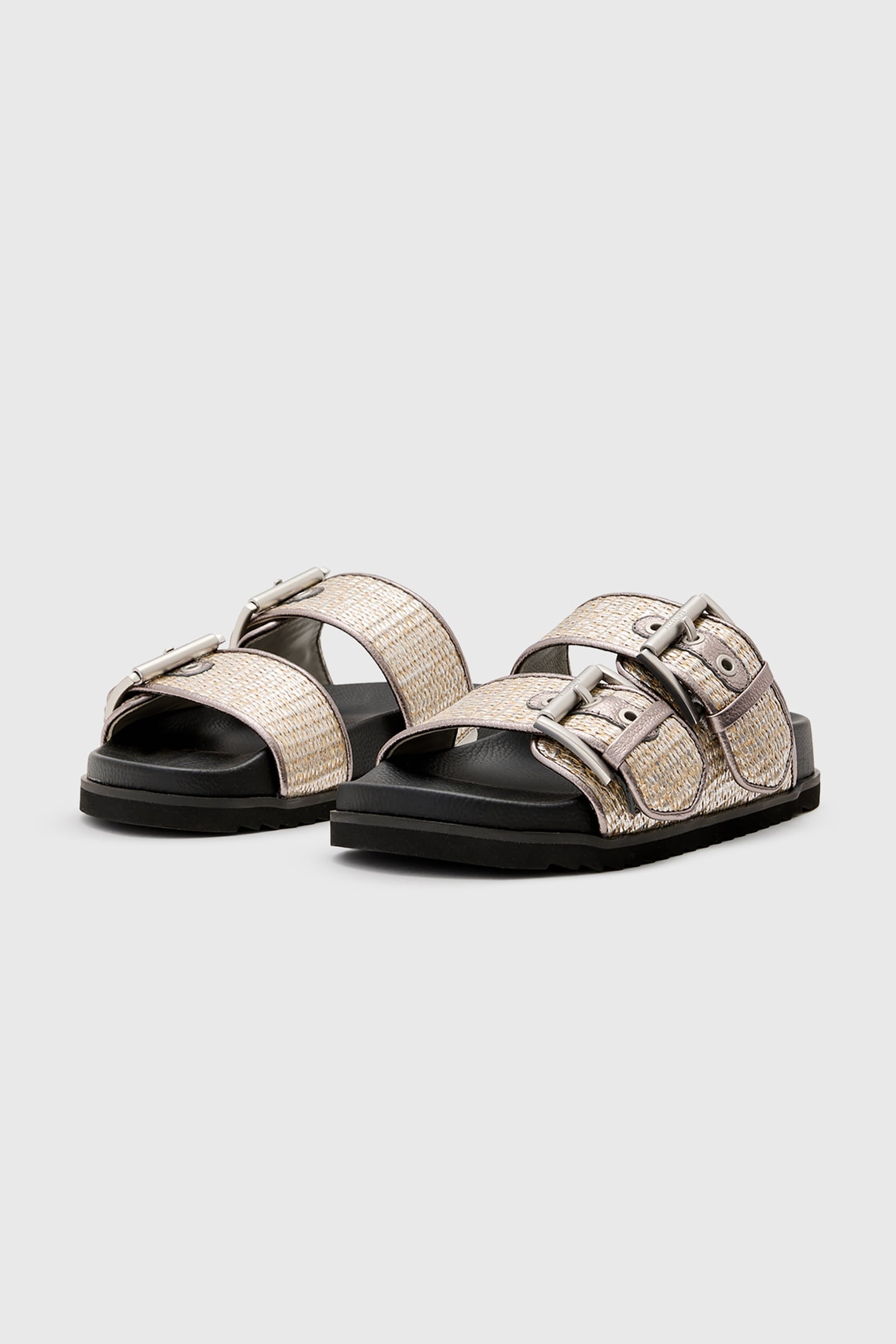 SIAN RAFFIA SANDAL SILVER 1
