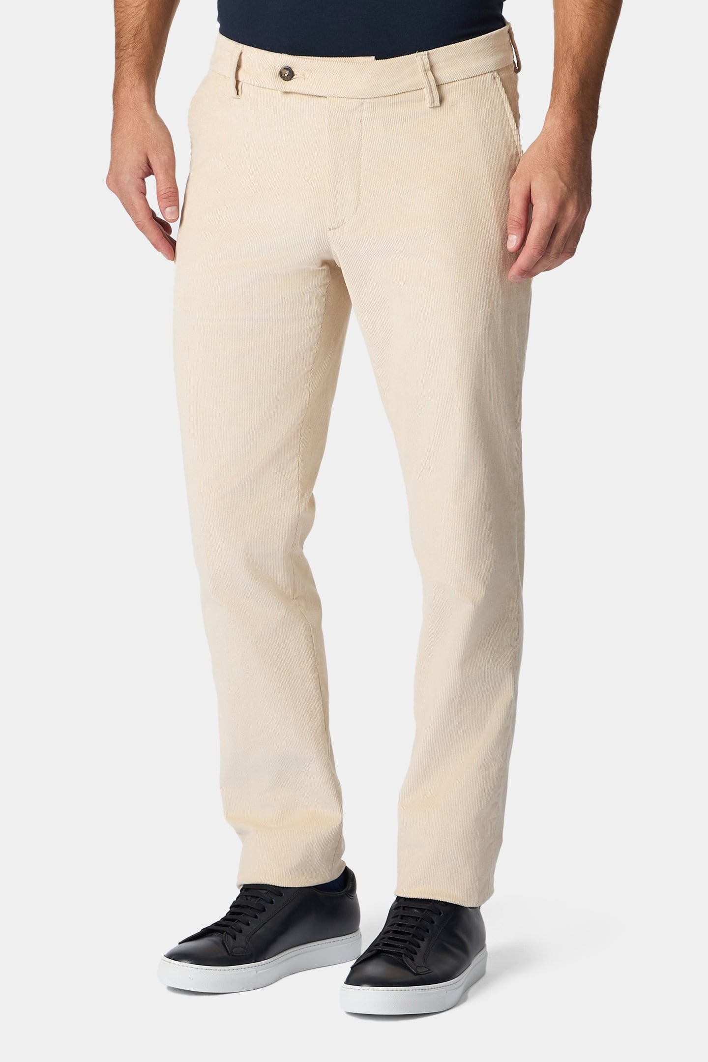 SLIM FIT COTTON CORDUROY CHINOS BEIGE 1