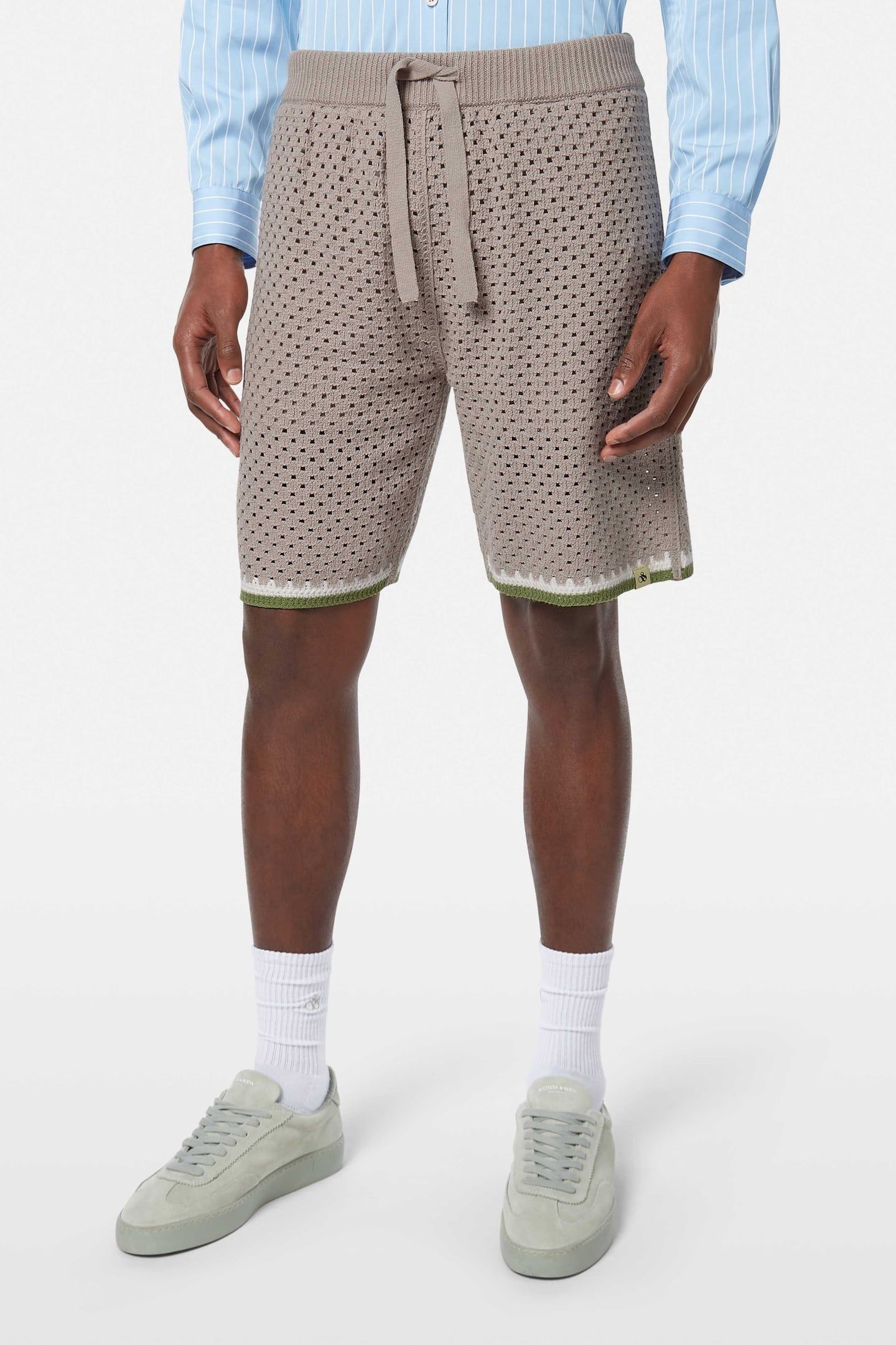 CROCHET KNITTED SHORT HIGHWAY GREY 2
