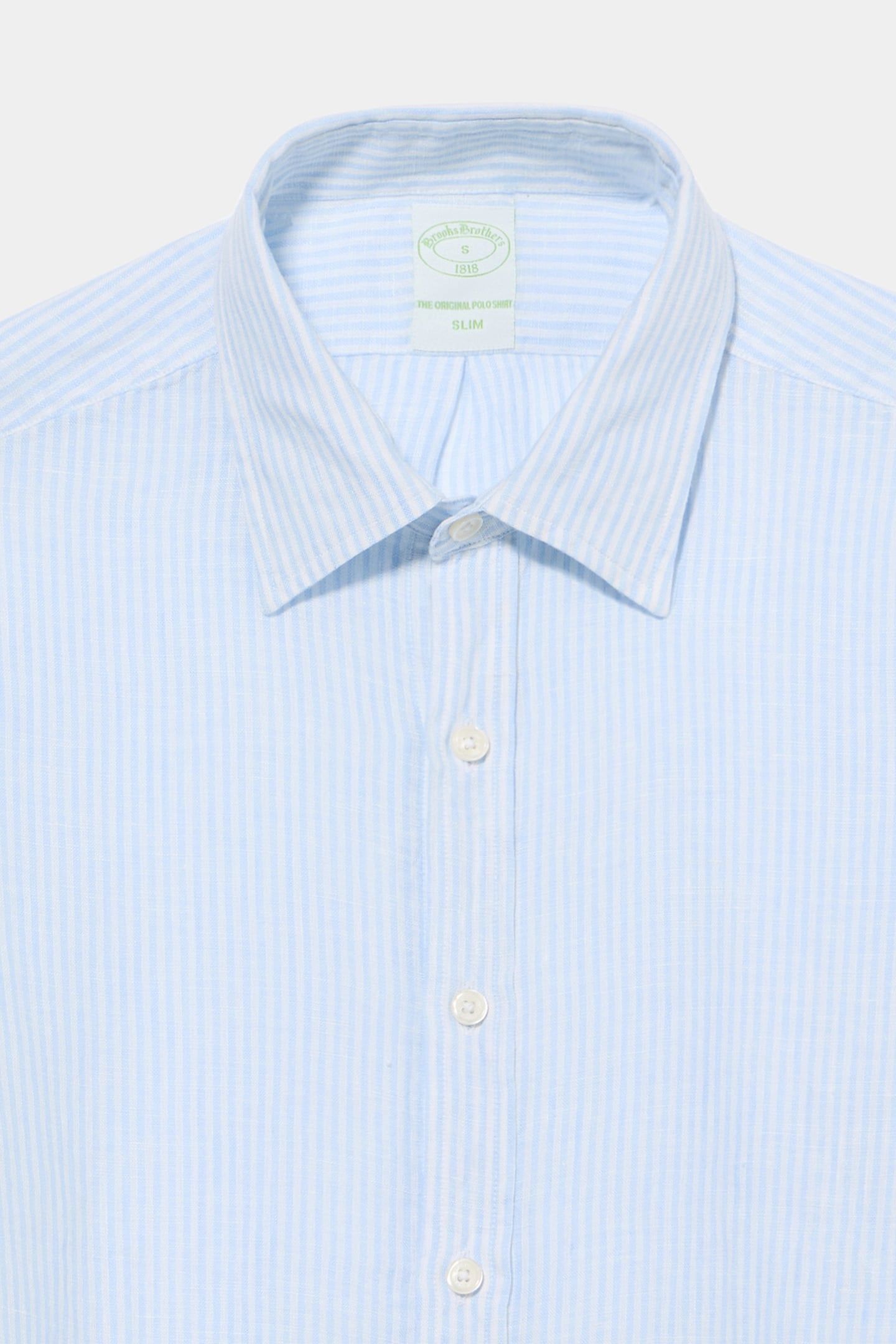 CLASSIC COLLAR SHIRT LINEN LIGHT BLUE 4