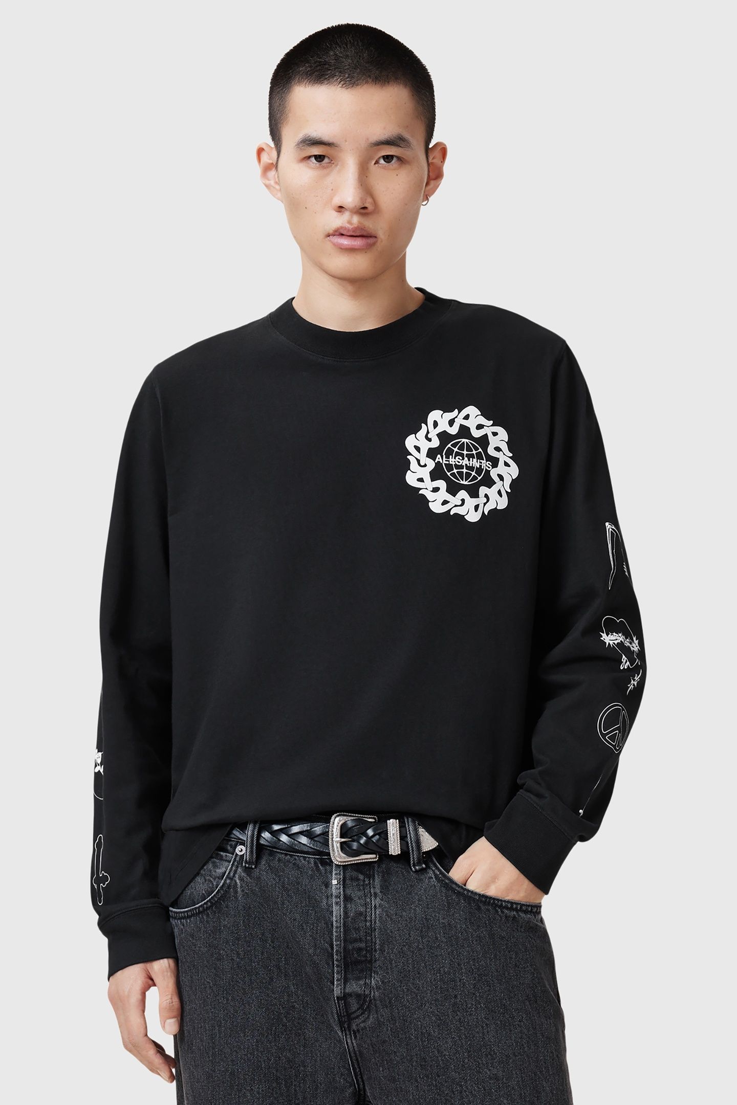ORBITAL LS CREW WASHED BLACK 2