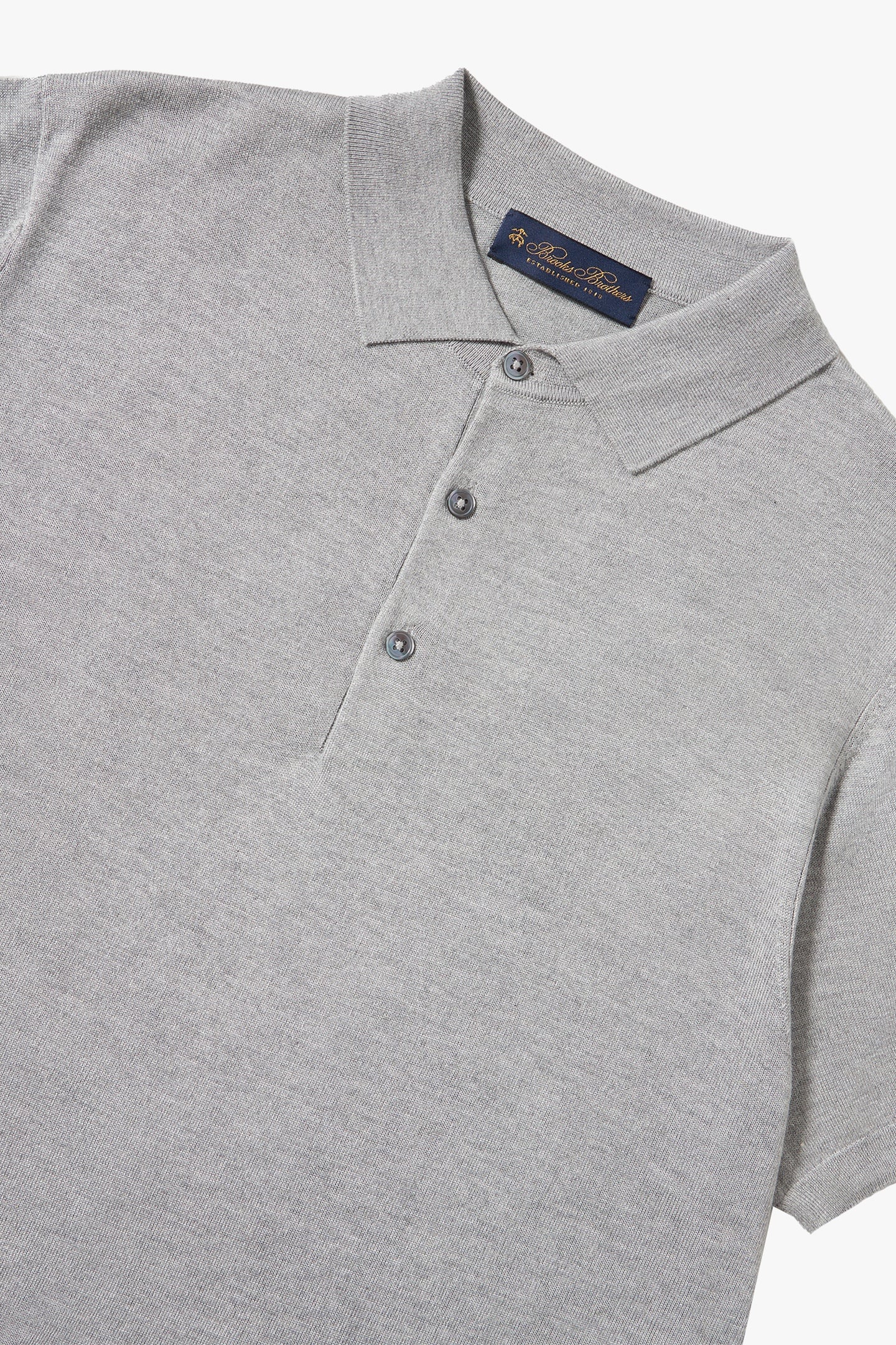LIGHT GREY SILK-CASHMERE BLEND POLO SHIRT LIGHT GREY 5