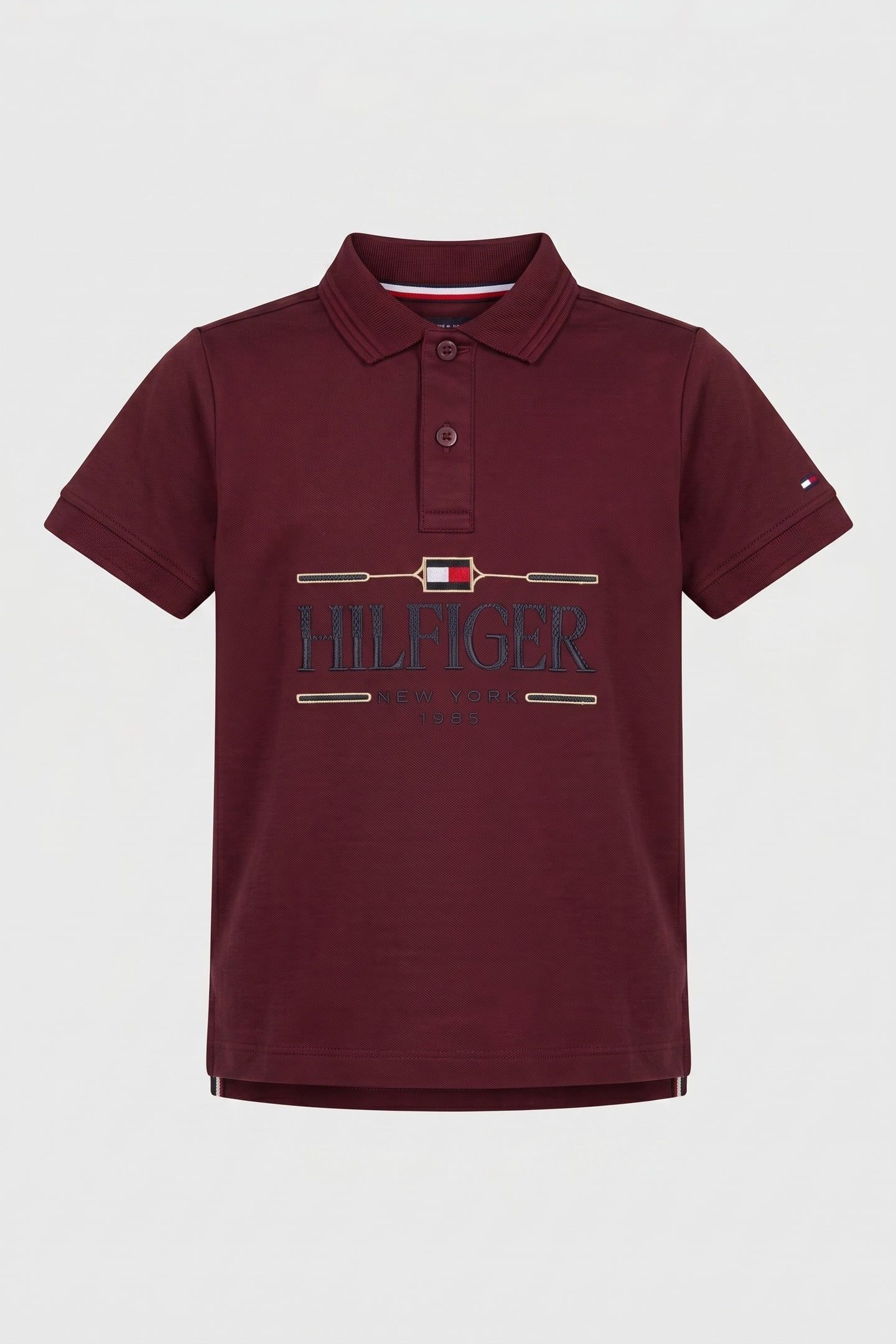 BOYS TOMMY ICONS POLO DEEP ROUGE 2