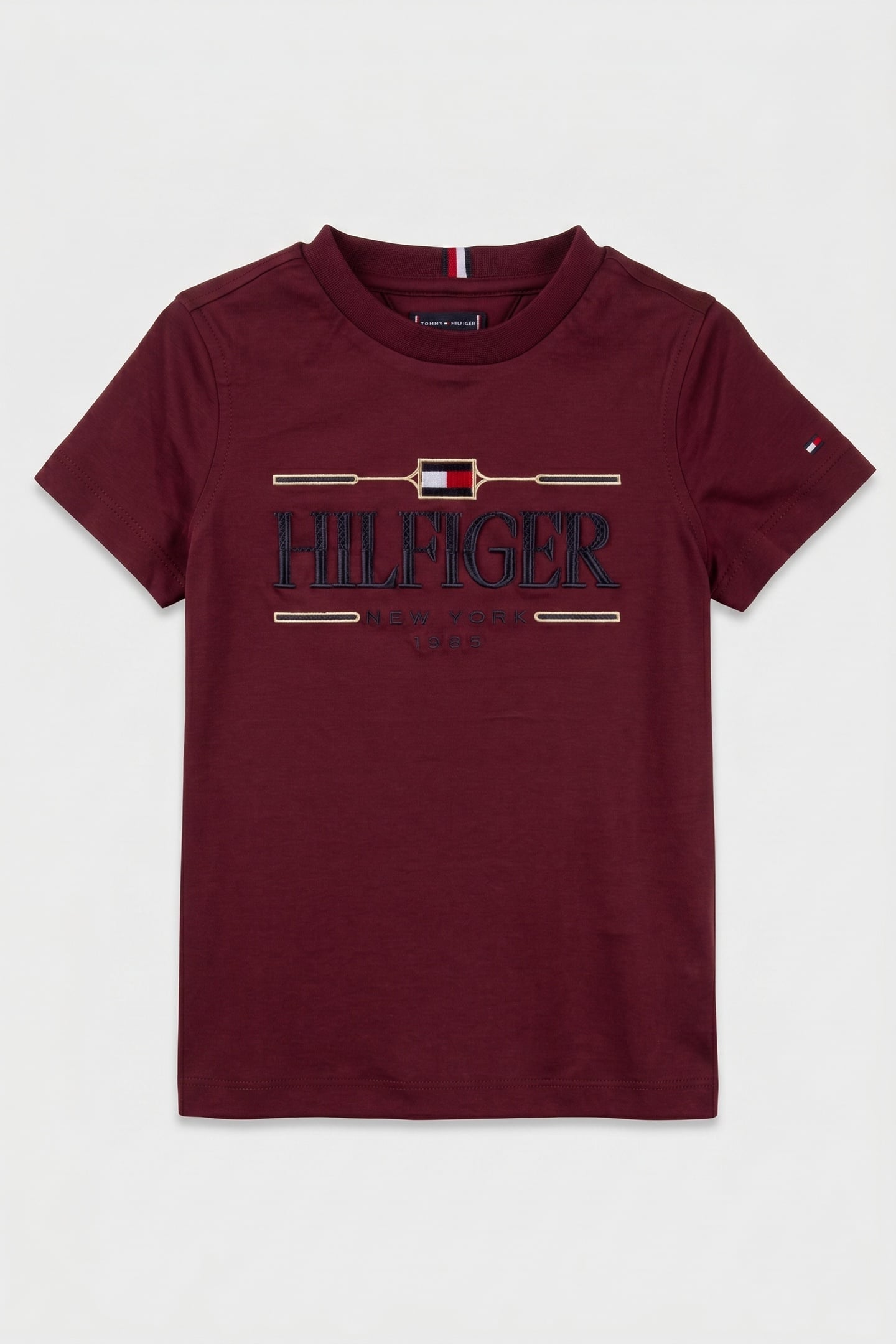 BOYS TOMMY ICONS POLO DEEP ROUGE 2