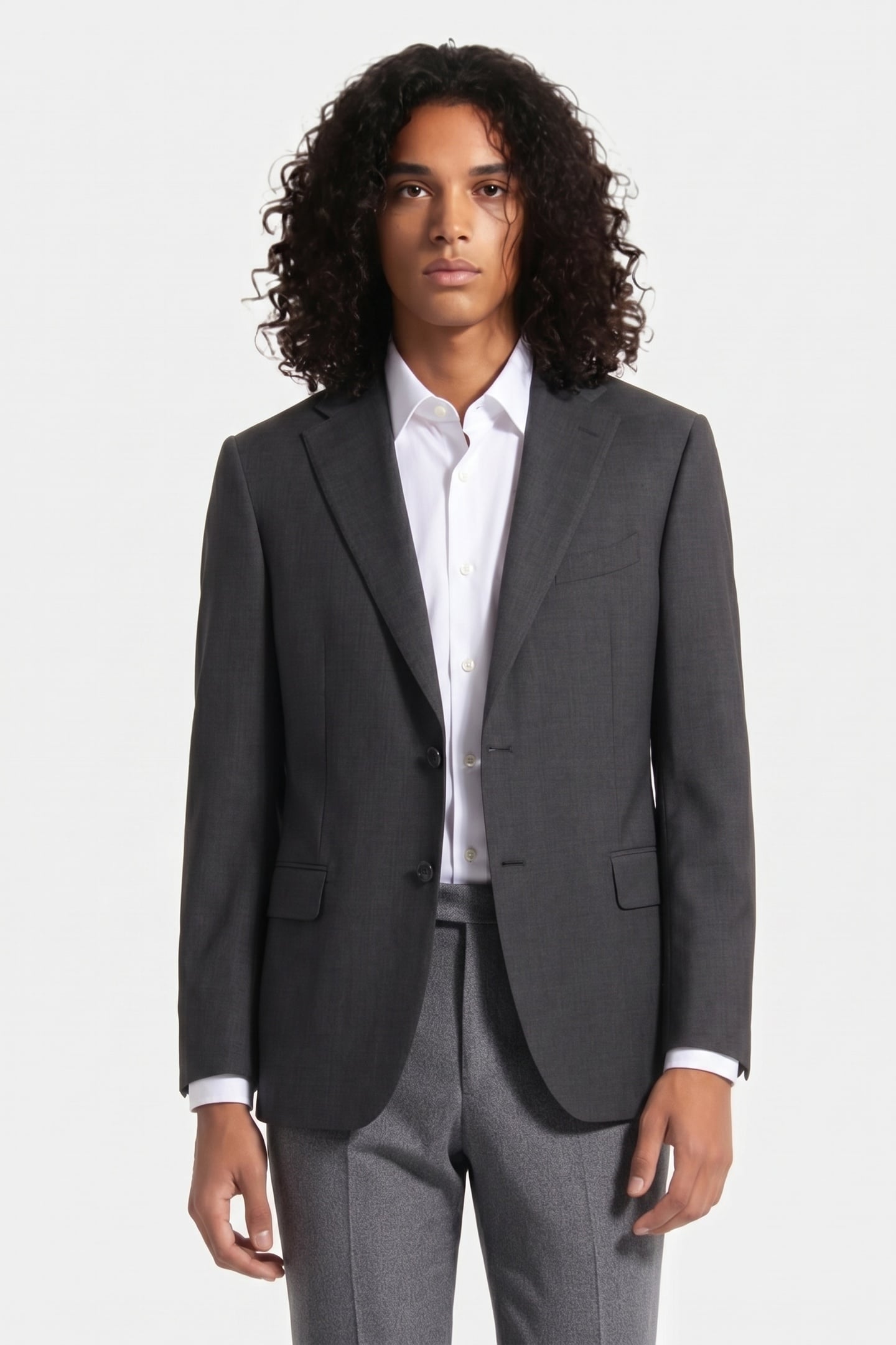 WOOL JACKET MEDIUM GREY 1