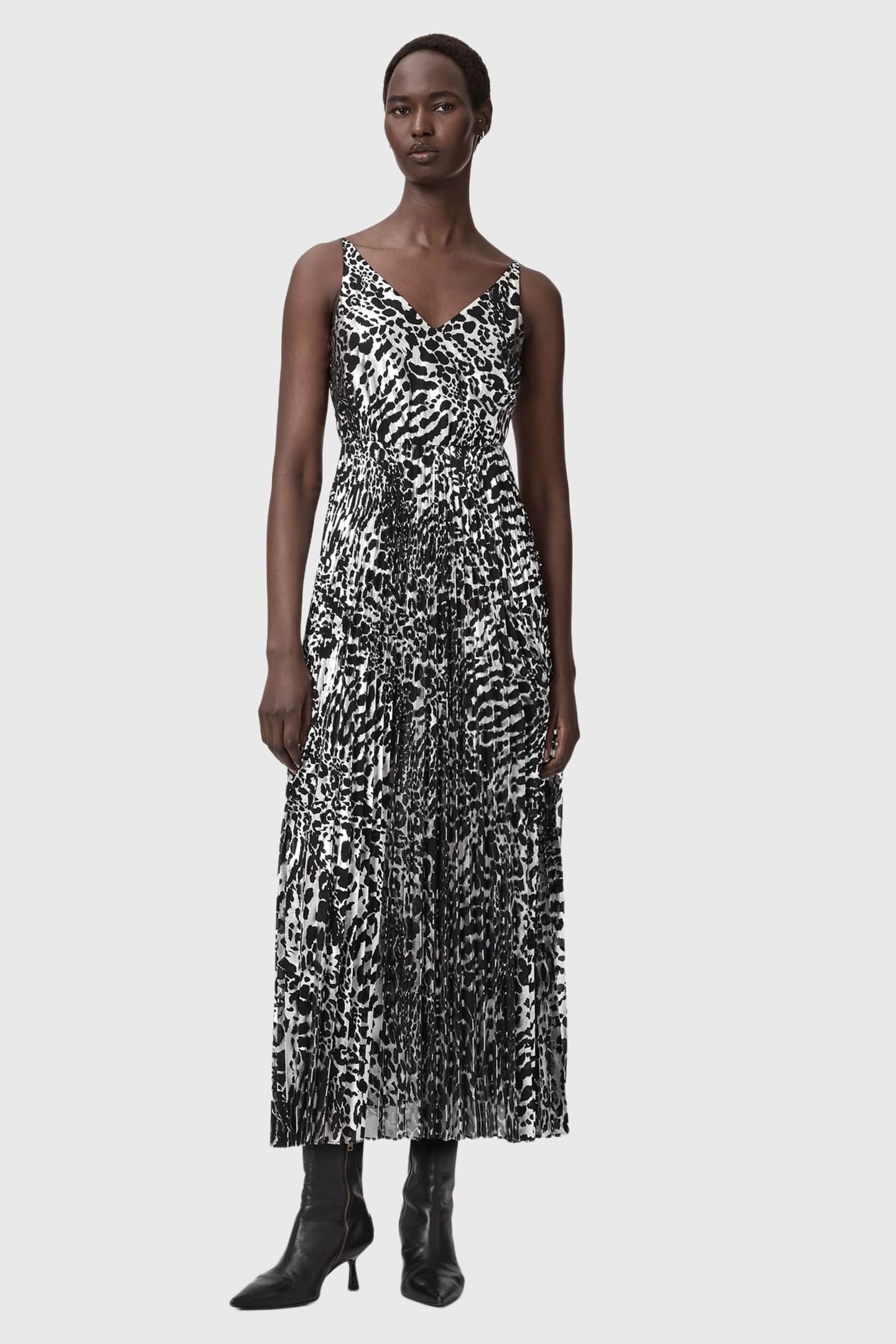 SPARK LEPPO DRESS BLACK/CHARCOAL 2
