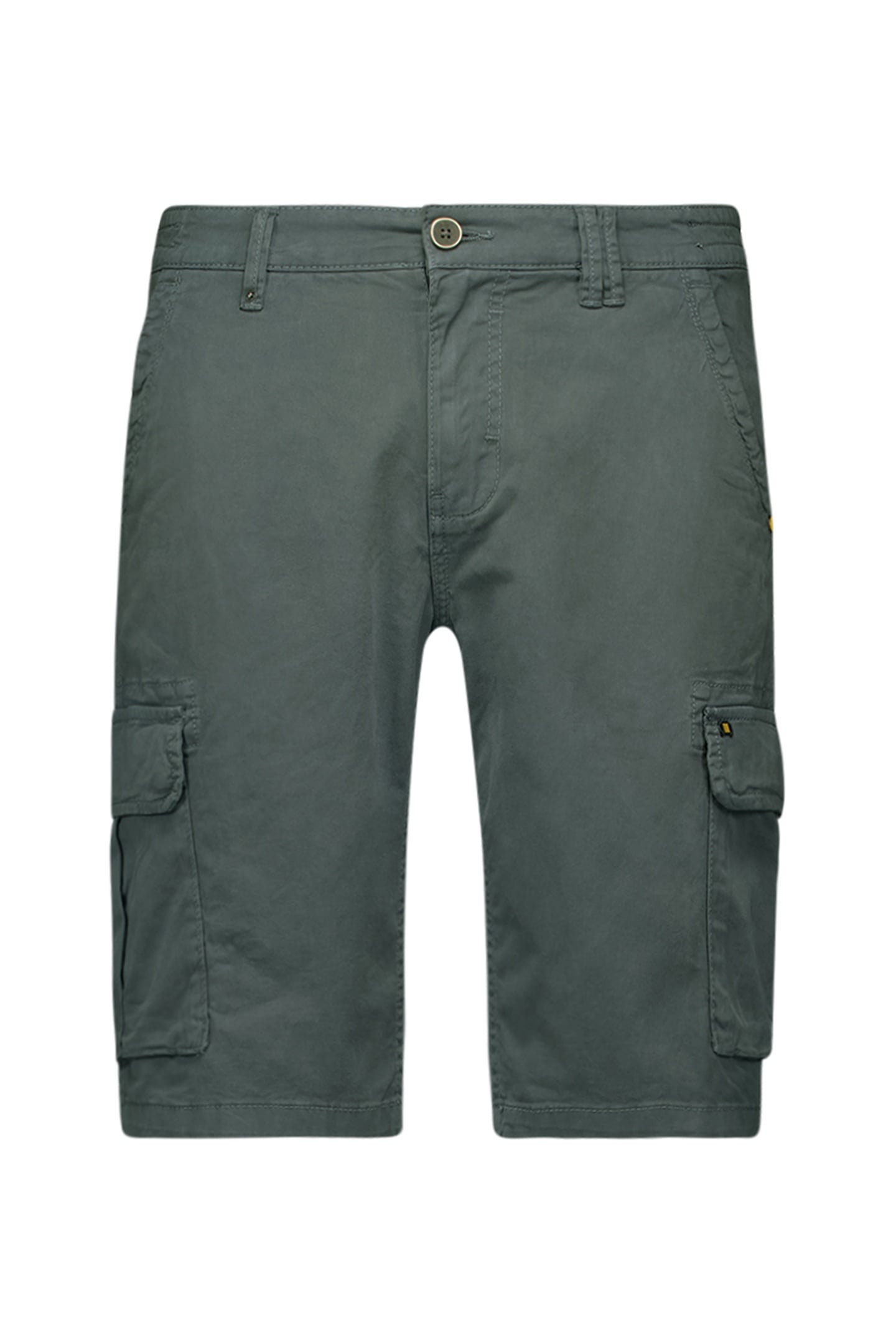 SHORT CARGO GARMENT DYED + STONE WASHED STRETCH DARK STEEL 4