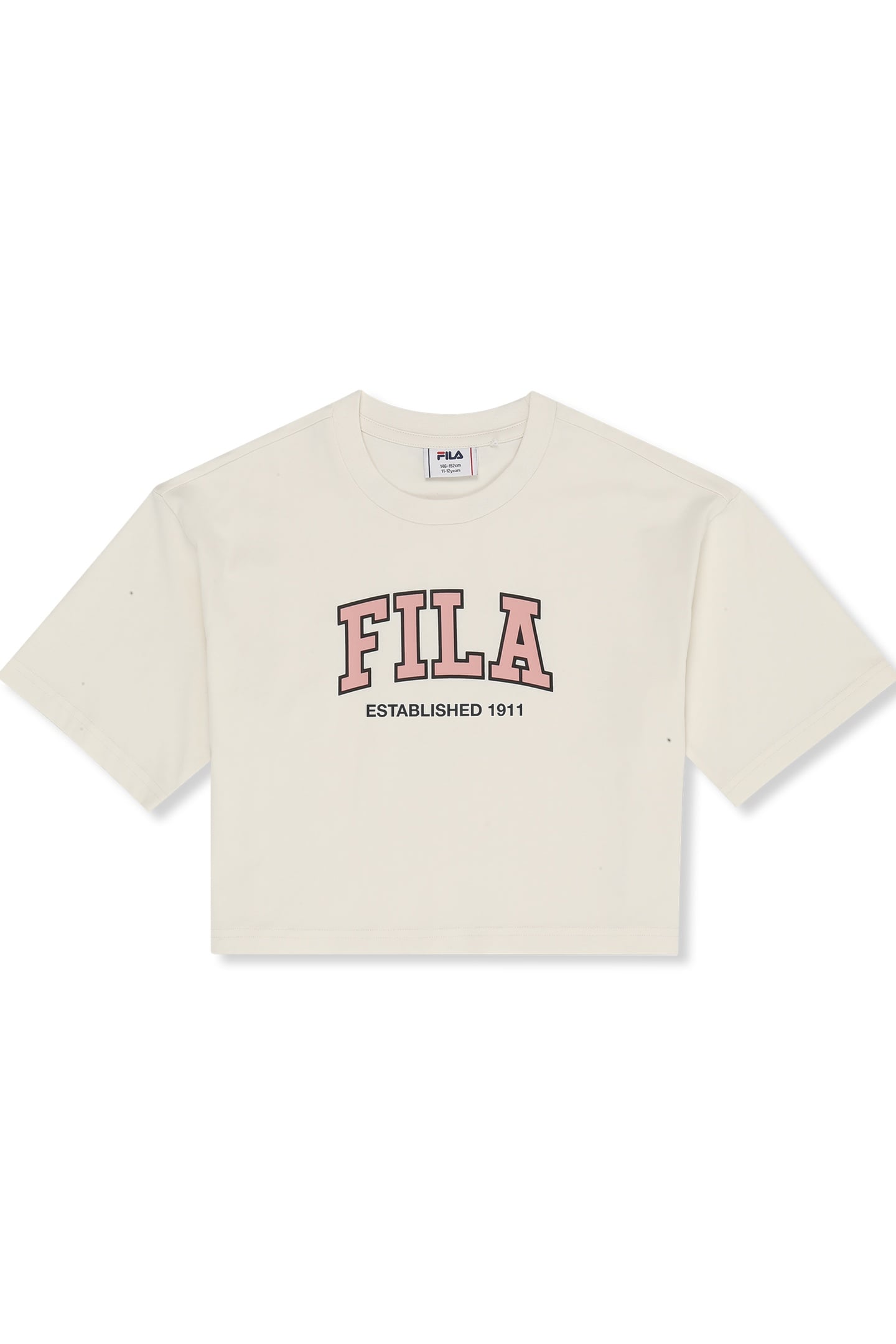 RIFREDI BOXY CROPPED GRAPHIC T-SHIRT EGRET 1