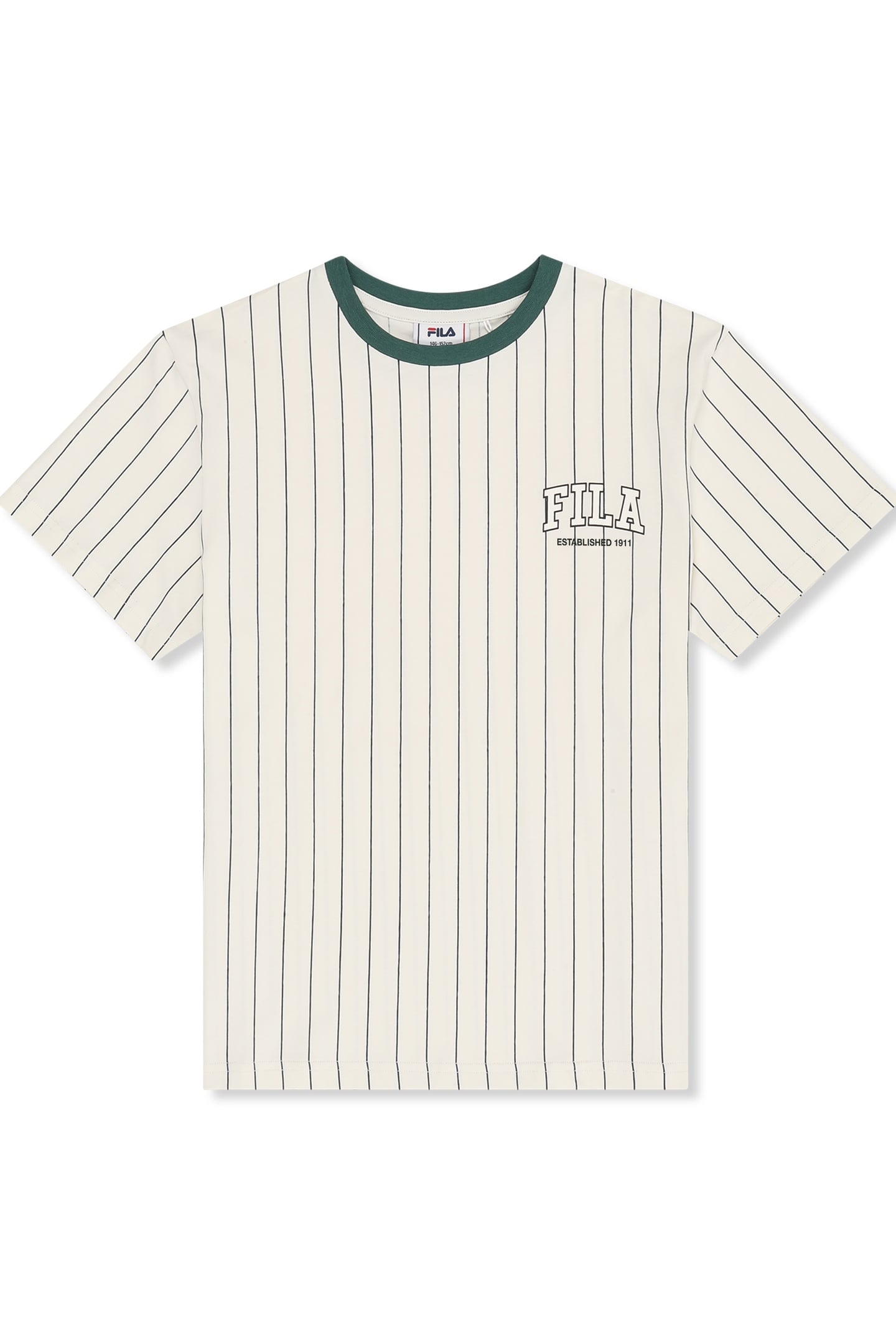 RIFREDI RELAXED GRAPHIC PINSTRIPED T-SHIRT EGRET / BLACK IRI 1