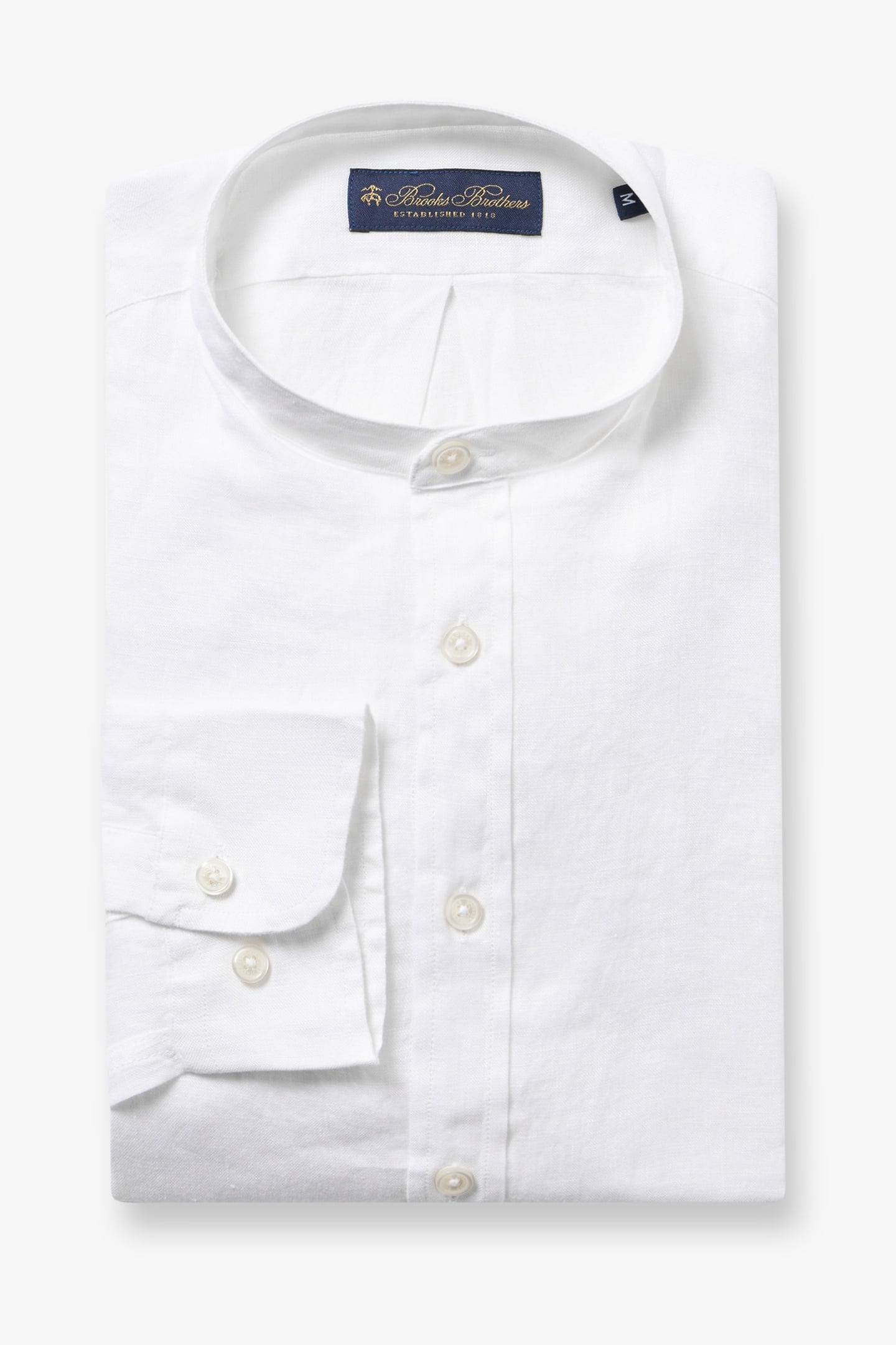 STAND COLLAR SHIRT LINEN WHITE 2