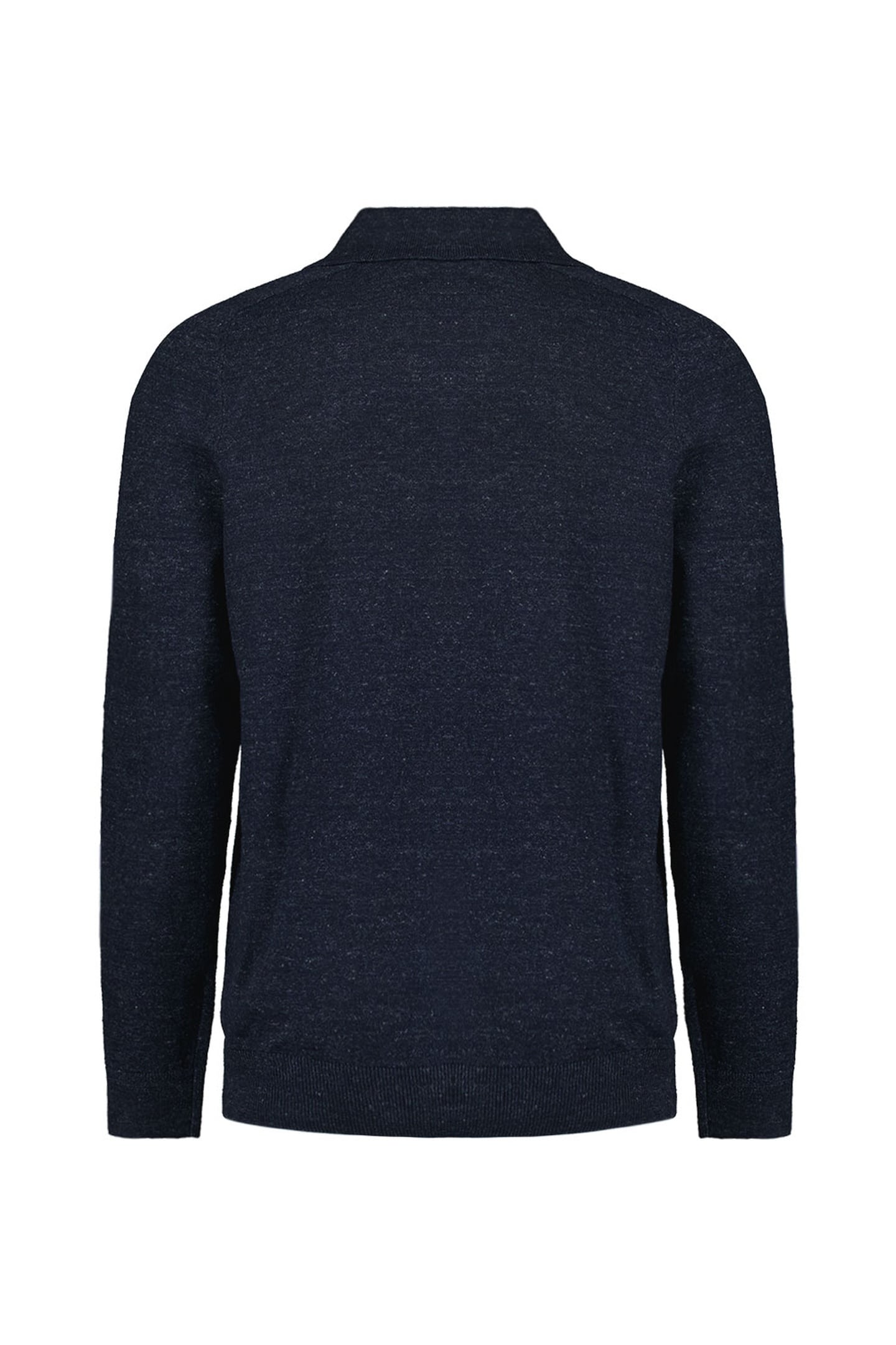 PULLOVER POLO WITH LINEN DEEP BLUE 2