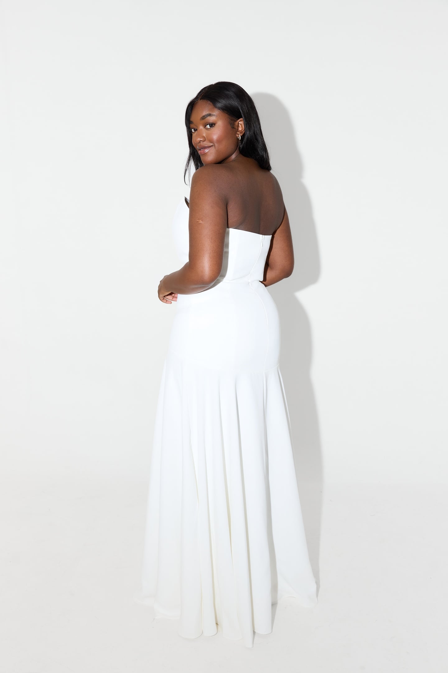 STRAPLESS MAXI DRESS WHITE 2