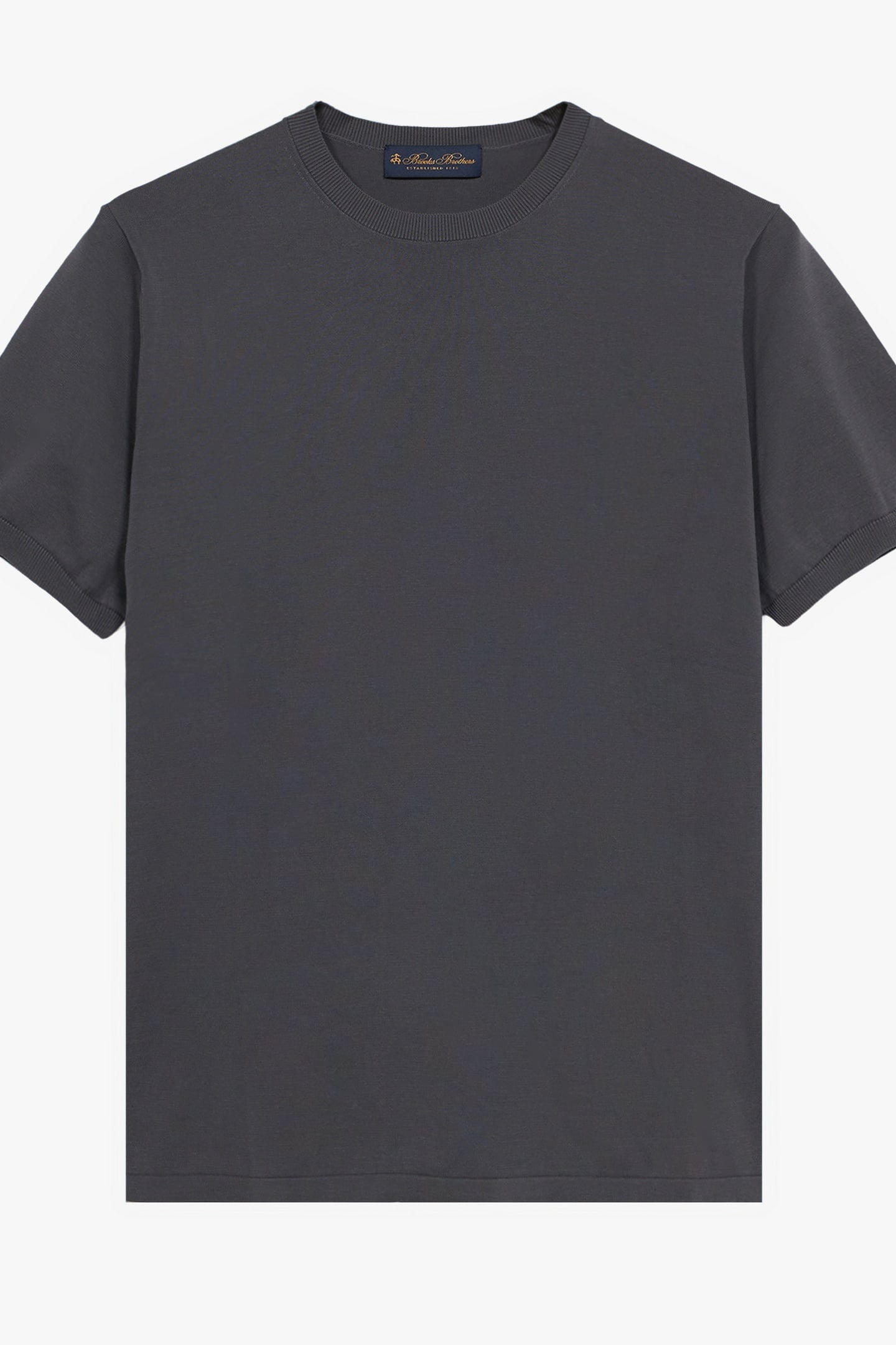 DARK GREY MAKO COTTON SHORT SLEEVE SWEATER DARK GREY 4