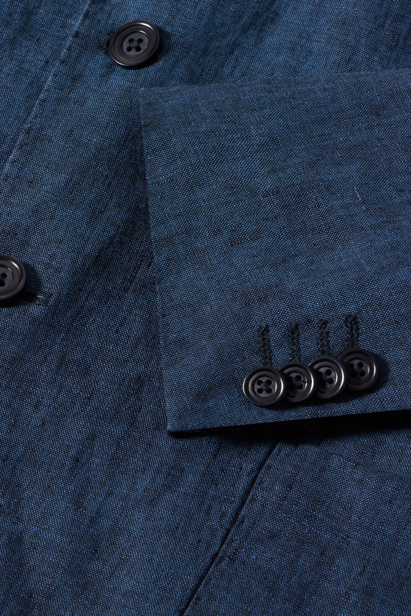 LINEN SINGLE-BREASTED BLAZER DARK NAVY 6