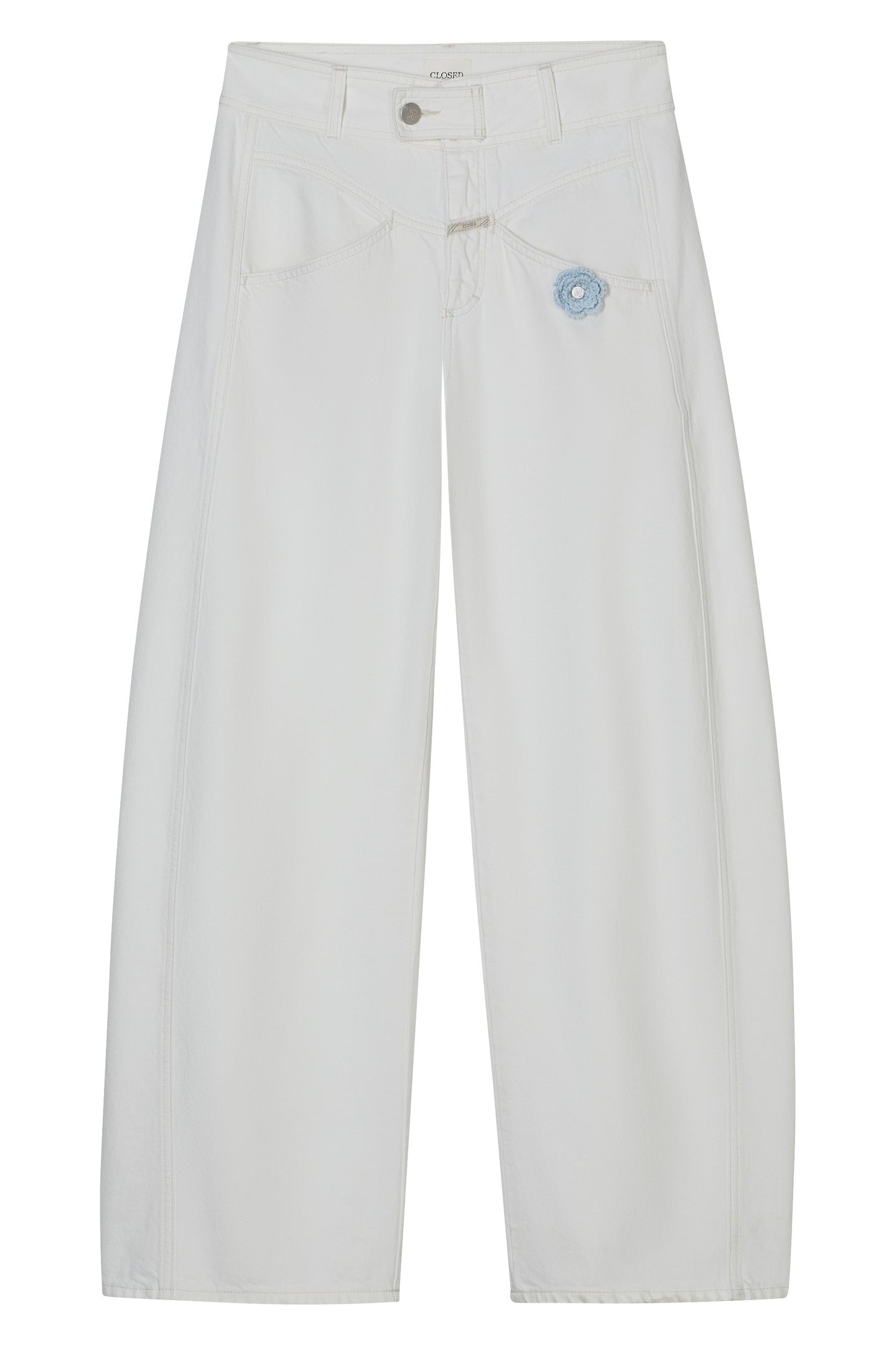 FLOWER-X PANTS ECRU 3