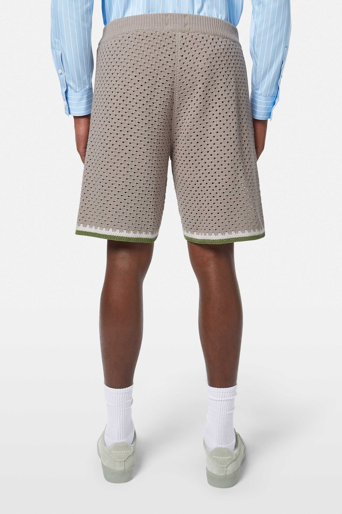 CROCHET KNITTED SHORT HIGHWAY GREY 3