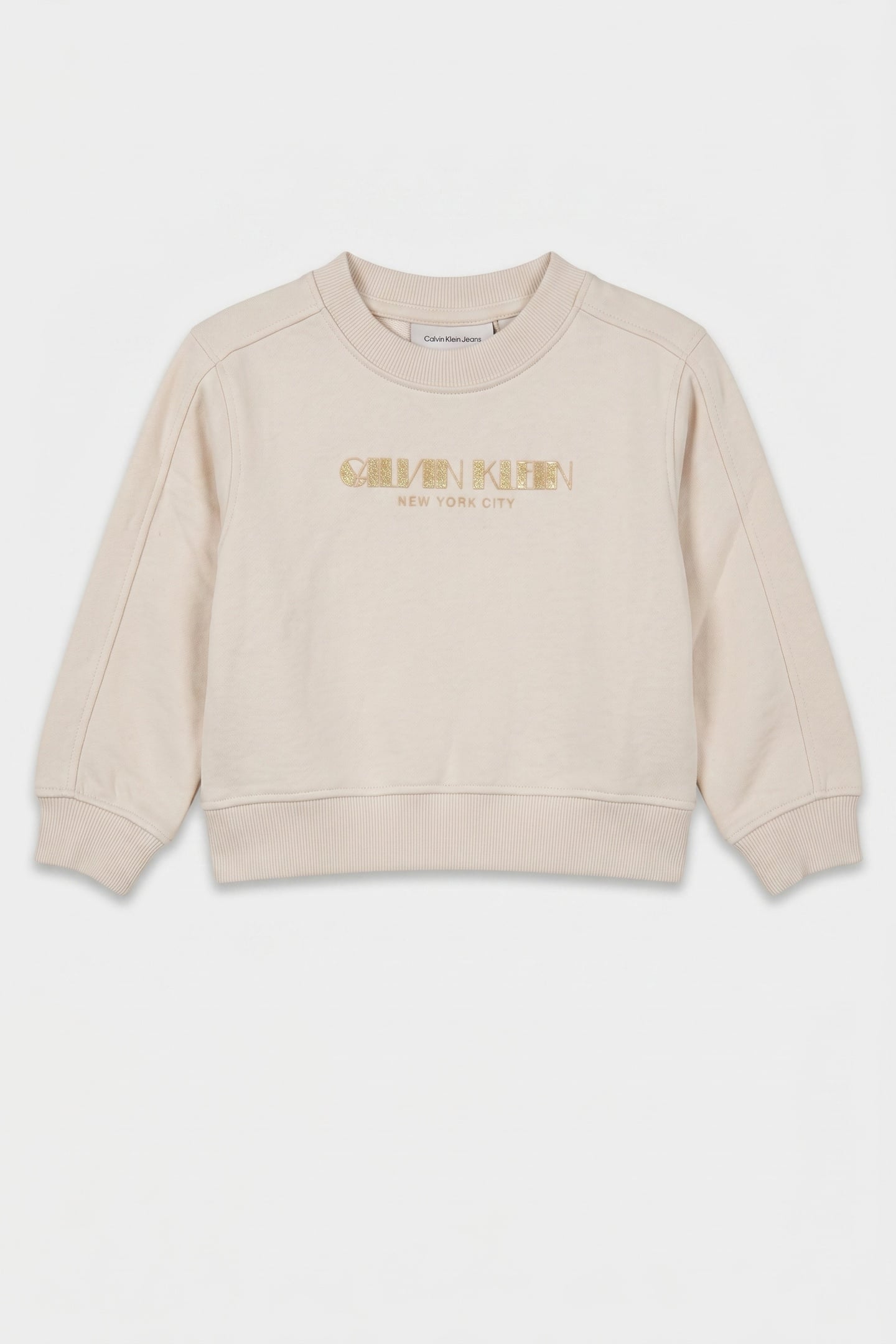GIRLS GLITTER SWEATSHIRT WHITECAP GRAY 2