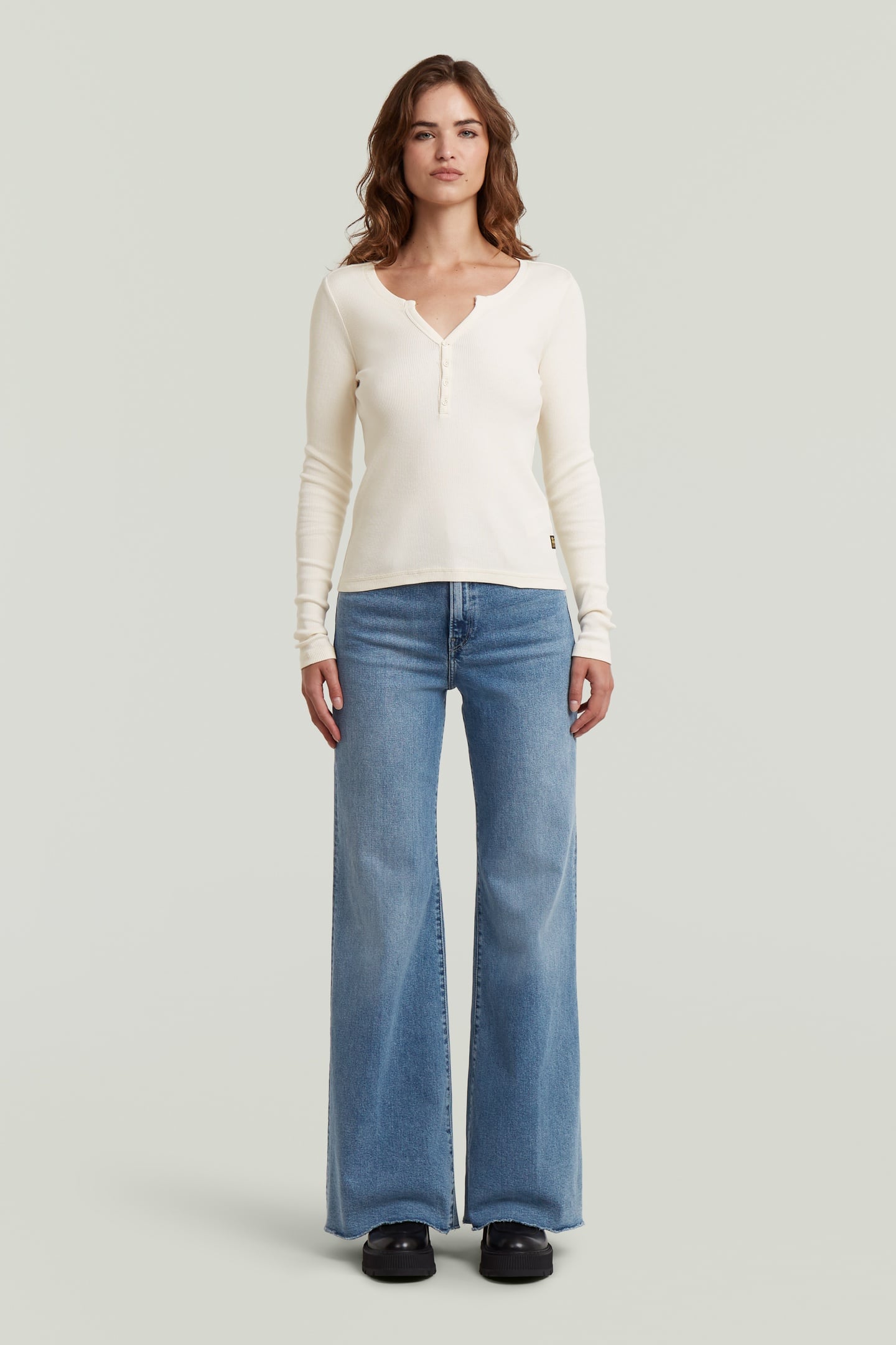 DECK ULTRA HIGH WIDE LEG JEANS MEDIUM BLUE 3
