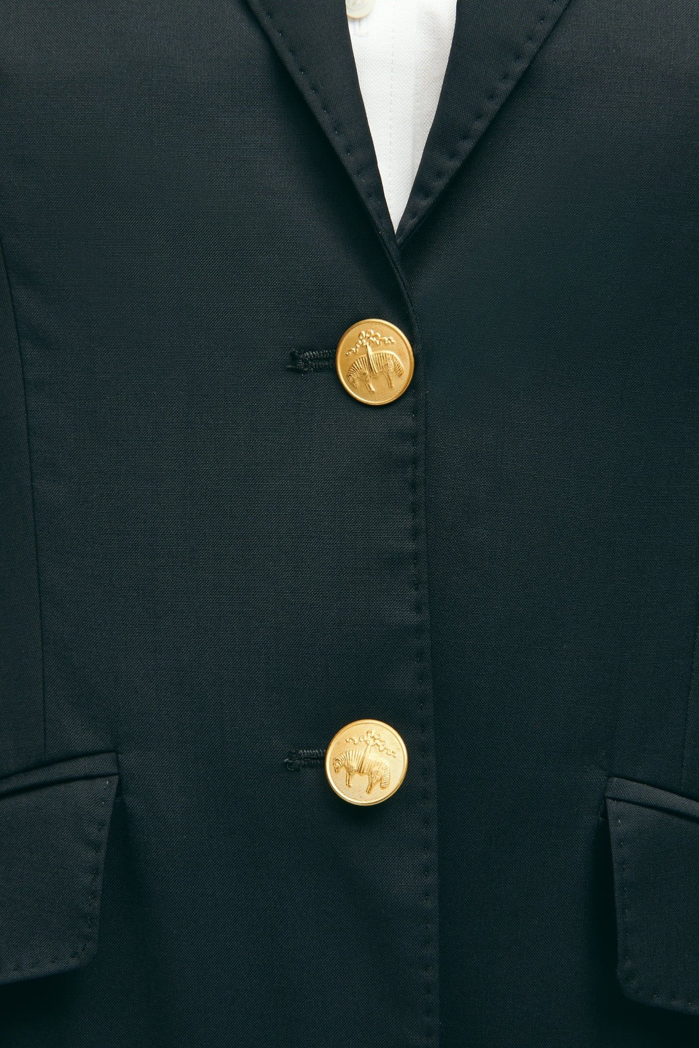 WOOL BLAZER WITH GOLD SHANK BUTTONS NAVY 5