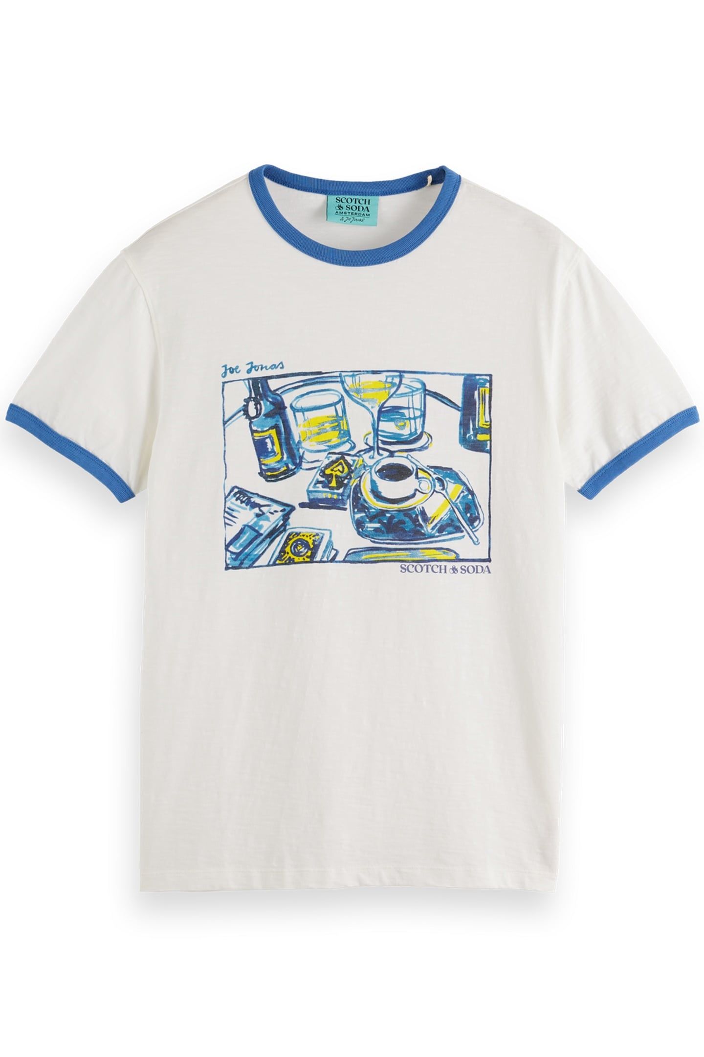 JOE JONAS X SCOTCH SODA RINGER T-SHIRT OFF WHITE 1