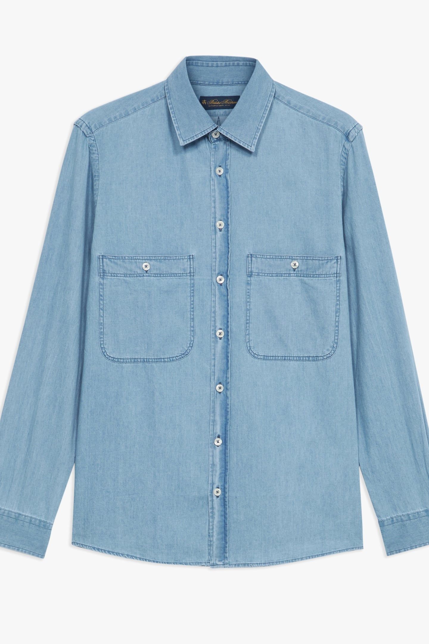 CLASSIC COLLAR DENIM SHIRT LIGHT BLUE 1