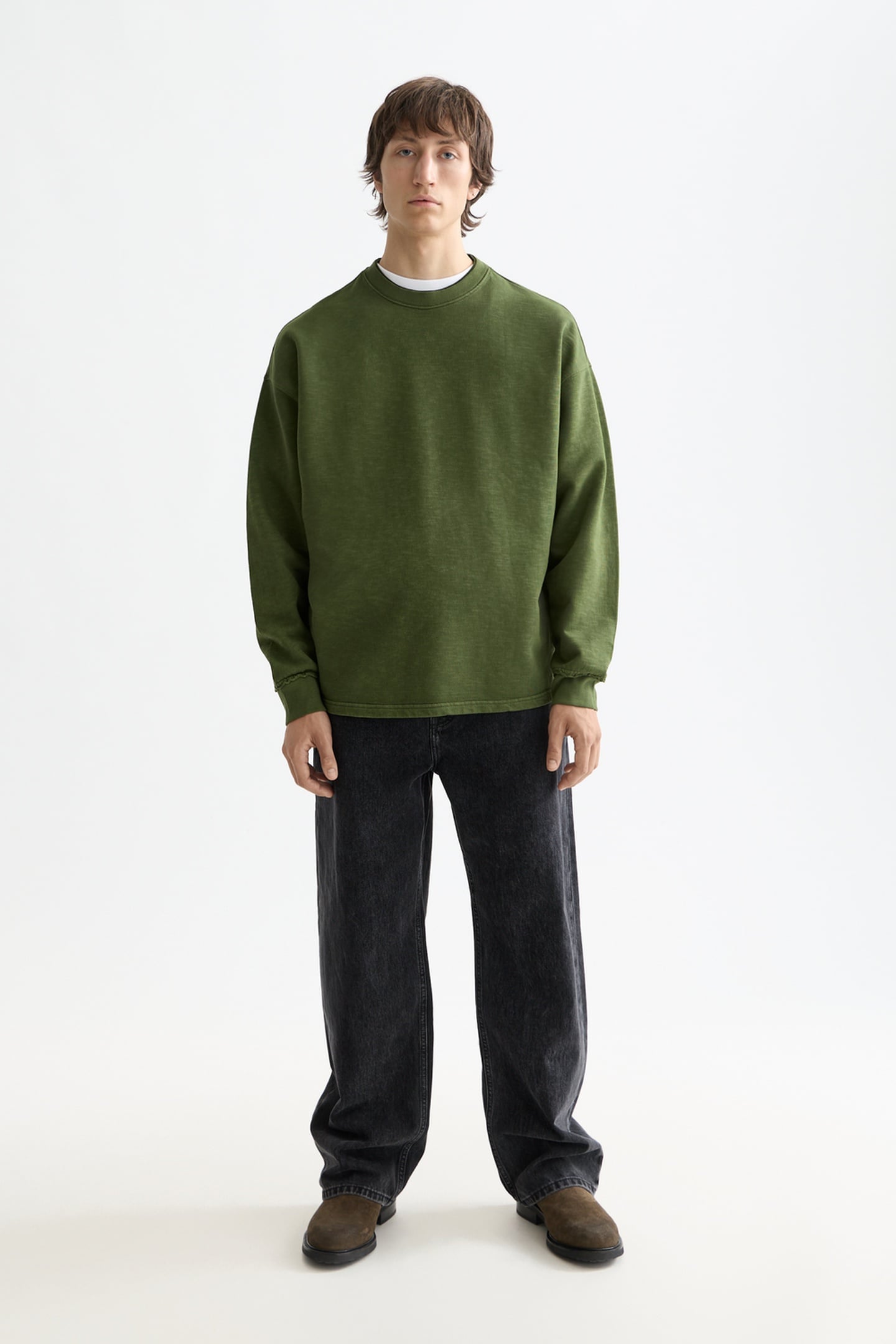 CORE - 3 CROSSES SWEATSHIRT DARK GREEN 1