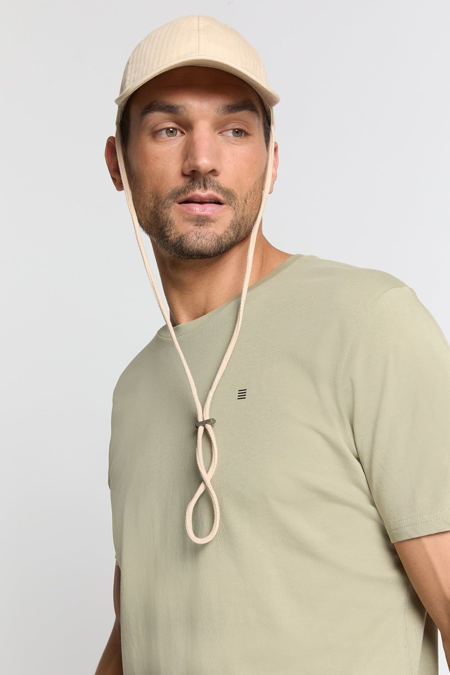 T-SHIRT CREWNECK SOLID BASIC LIGHT MOSS 2