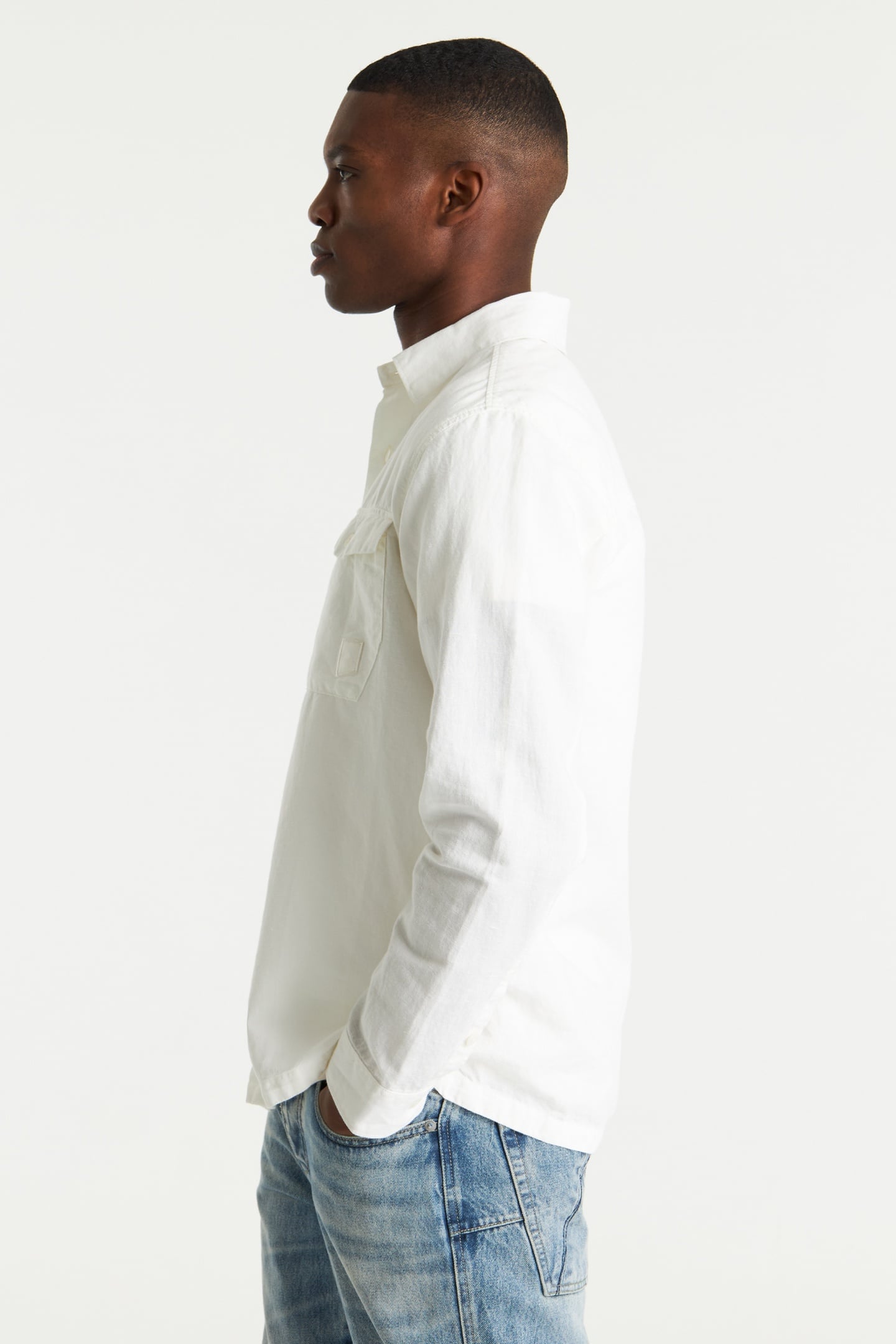 STRYKE LINEN SHIRT LONG SLEEVE MARSHMALLOW 3