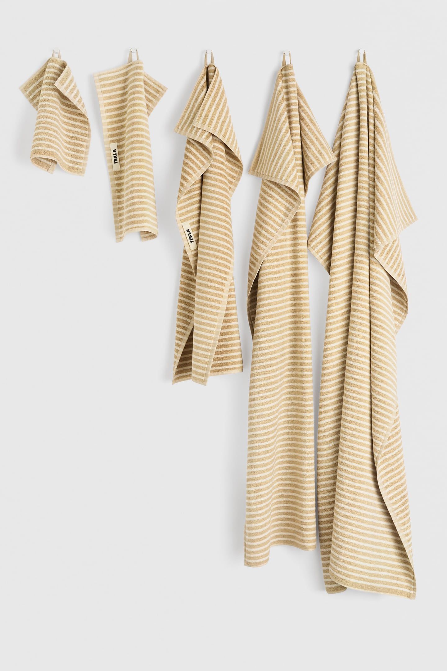 UNISEX HAND TOWEL IVORY STRIPES 4