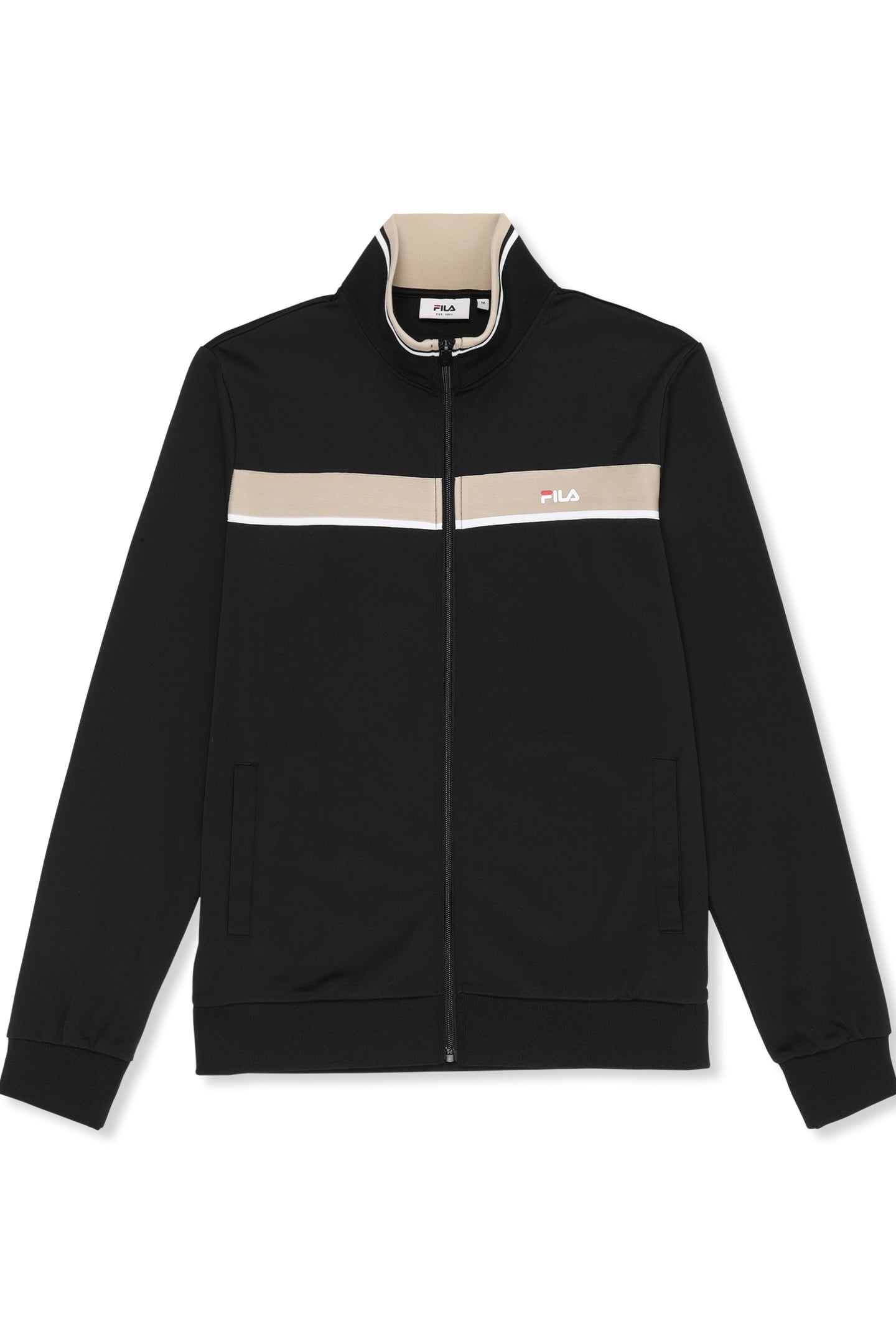 SAGANO REGULAR TAPED TRACK JACKET BLACK-WHITE PEPPER 4