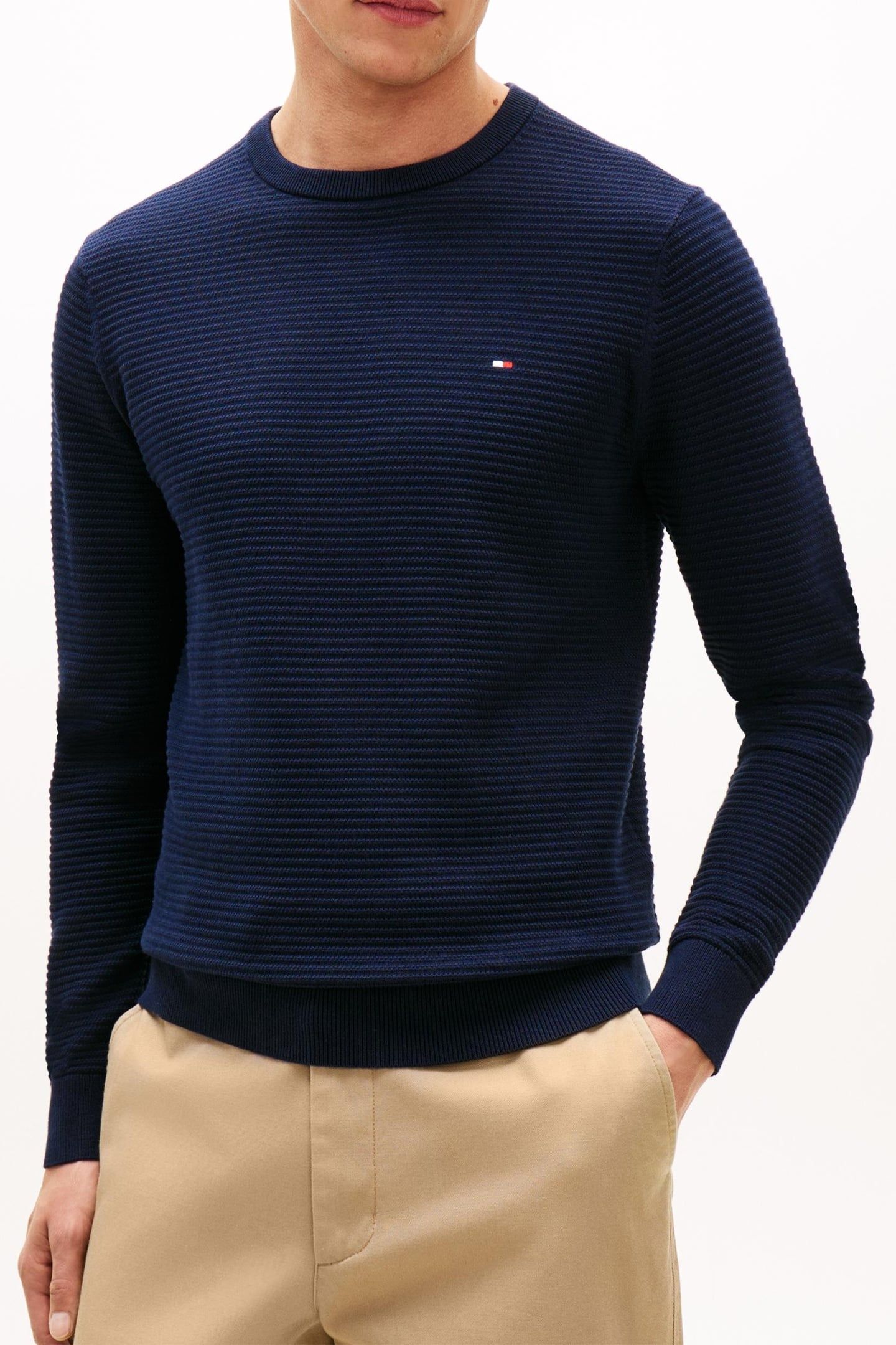 SEASONAL STRUCTURE SWEATER DARK NIGHT NAVY 1