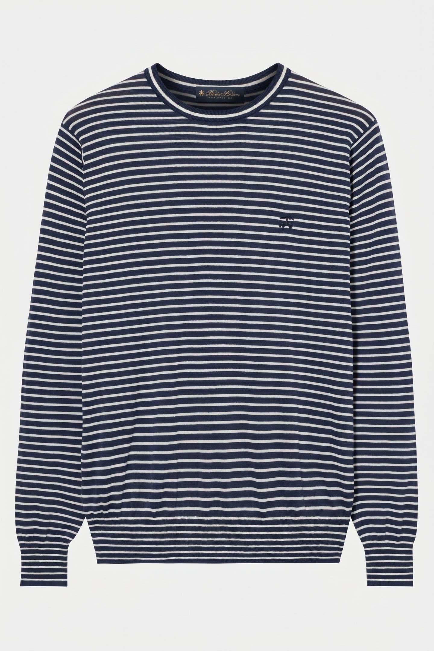 STRIPED CREWNECK COTTON BLUE 5