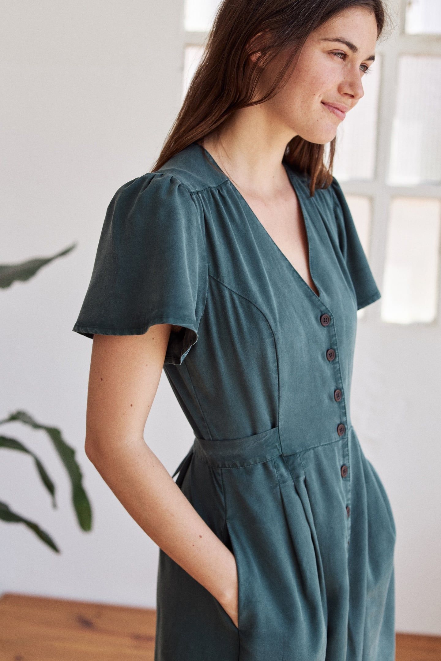 BORSSELEN DRESS FOREST GREEN 2