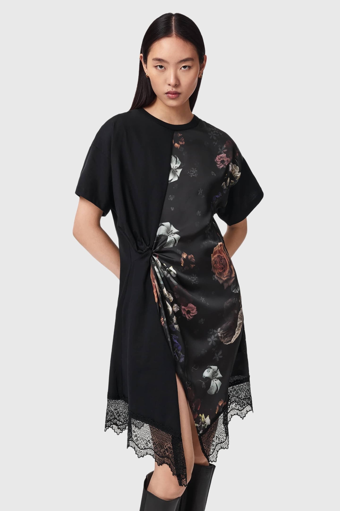 LANA LACE DRESS HAZE BLACK 3