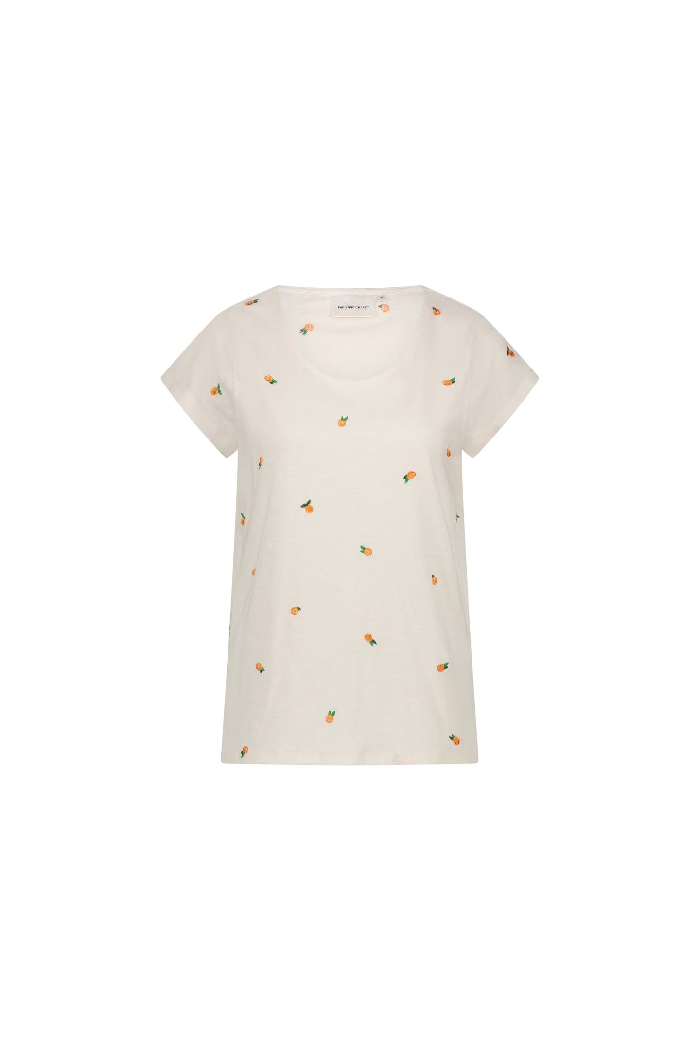 PHIL ROUND V T-SHIRT COSY WHITE/ORANGE 4