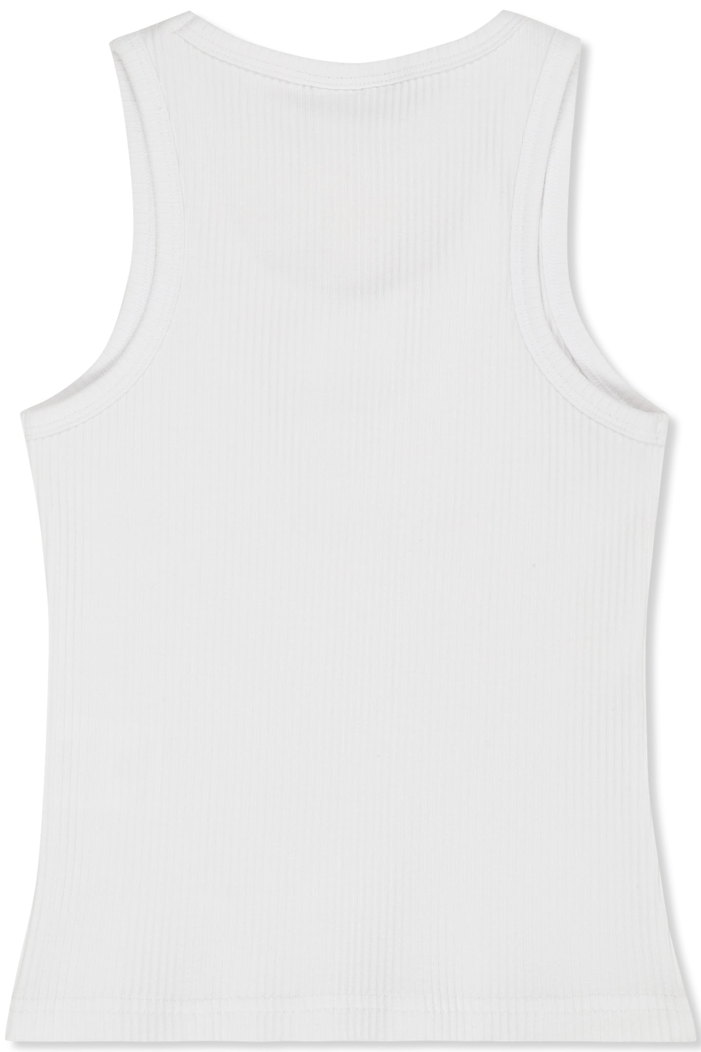 FORCONE LOGO RIB TANK TOP BRIGHT WHITE 2